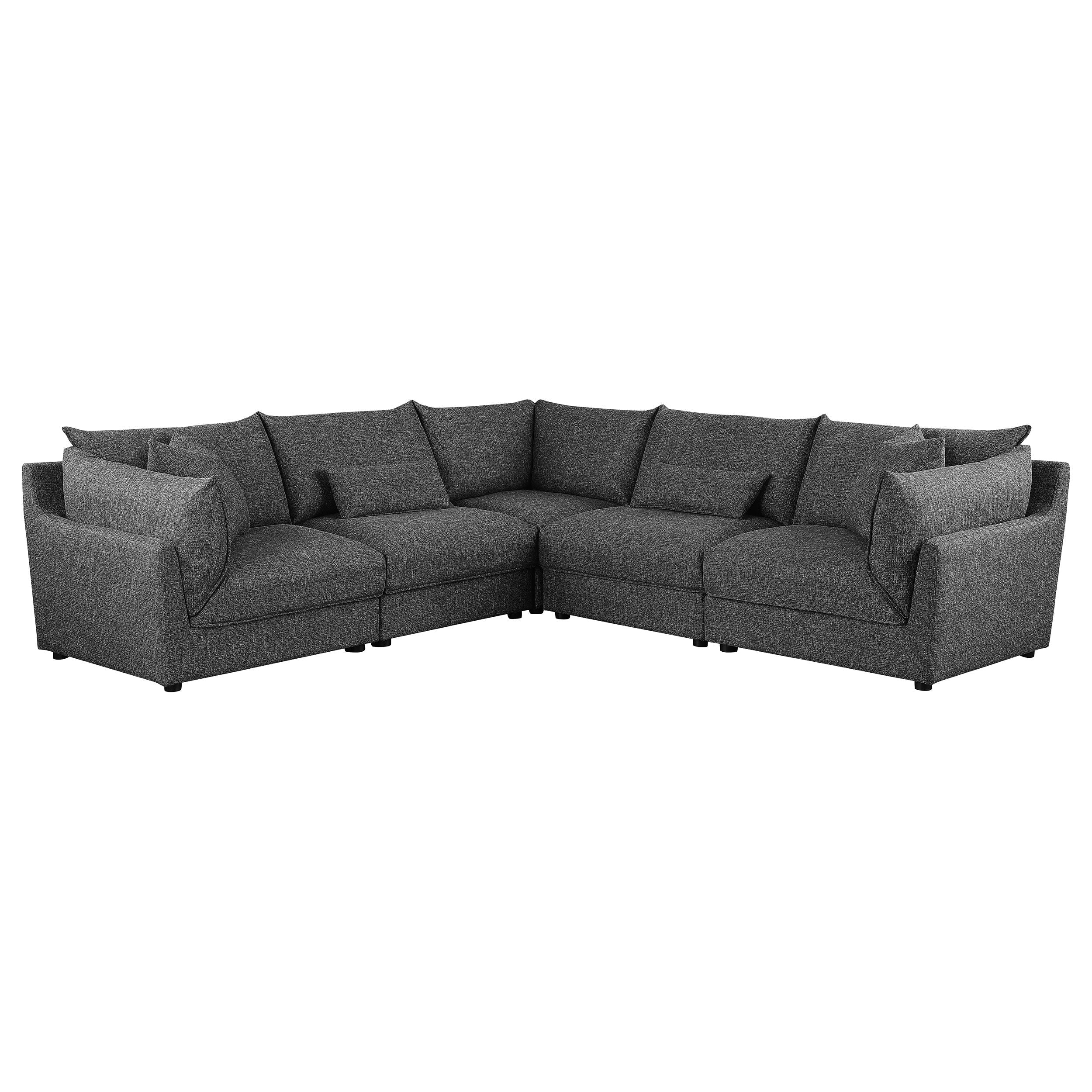 Sasha  Upholstered Modular Sectional Barely Black