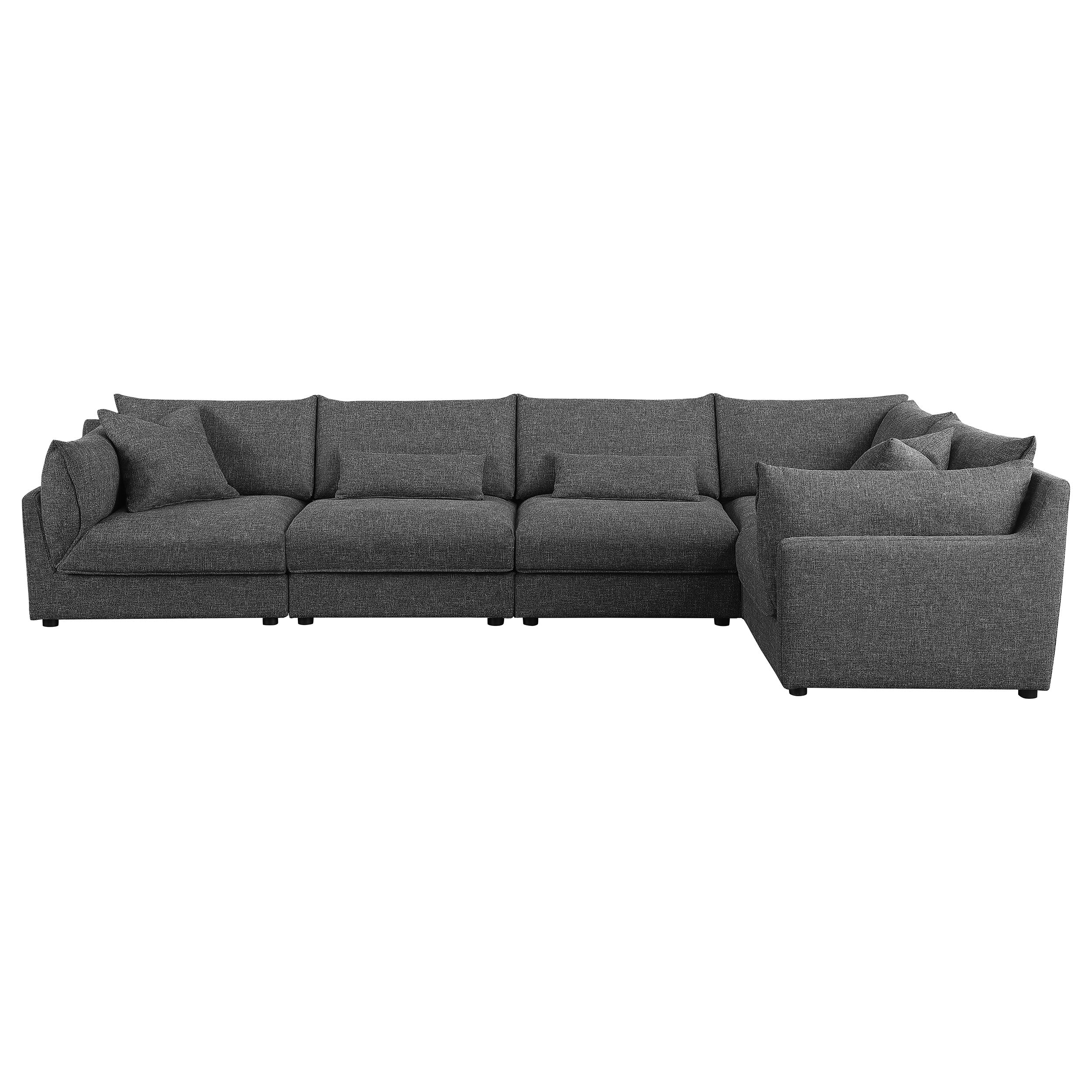 Sasha  Upholstered Modular Sectional Barely Black