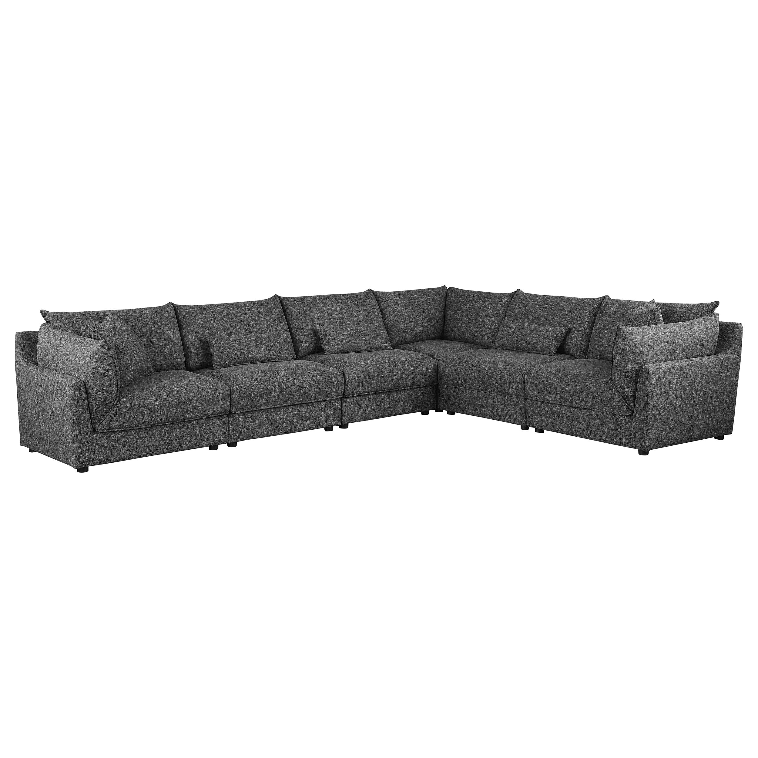 Sasha  Upholstered Modular Sectional Barely Black