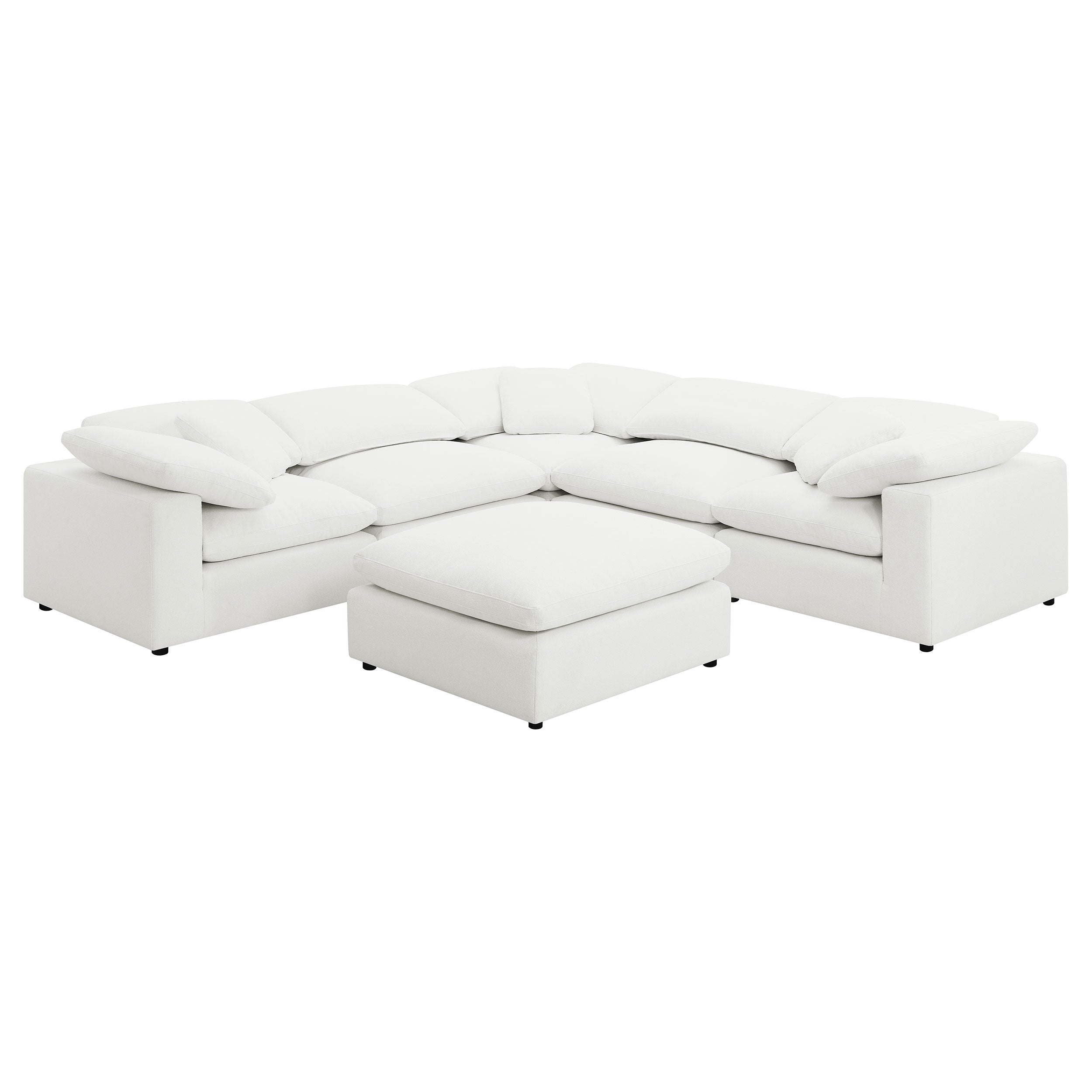 Raleigh  Boucle Upholstered Modular Sectional Grey