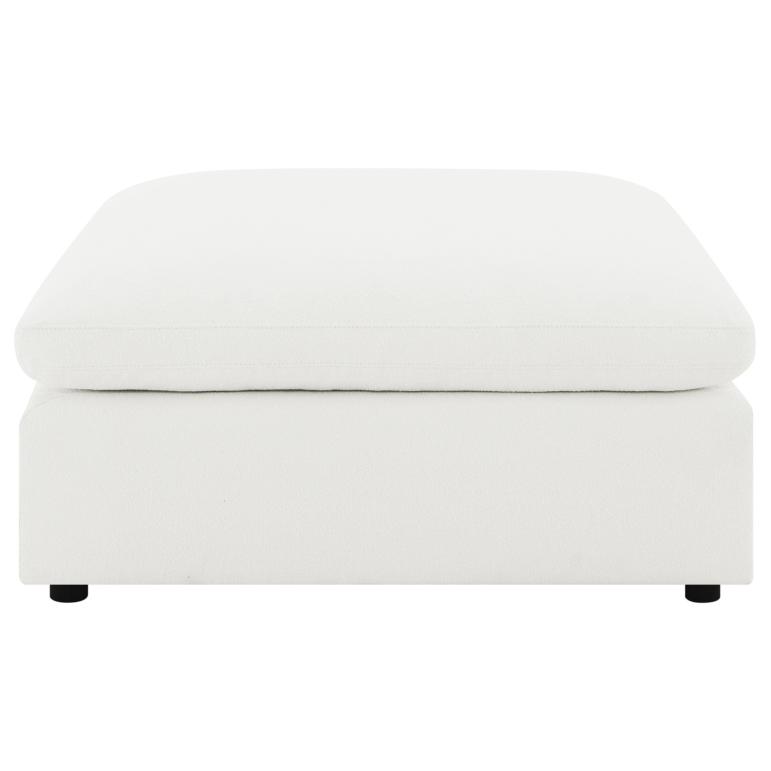 Raleigh Boucle Upholstered Ottoman Grey