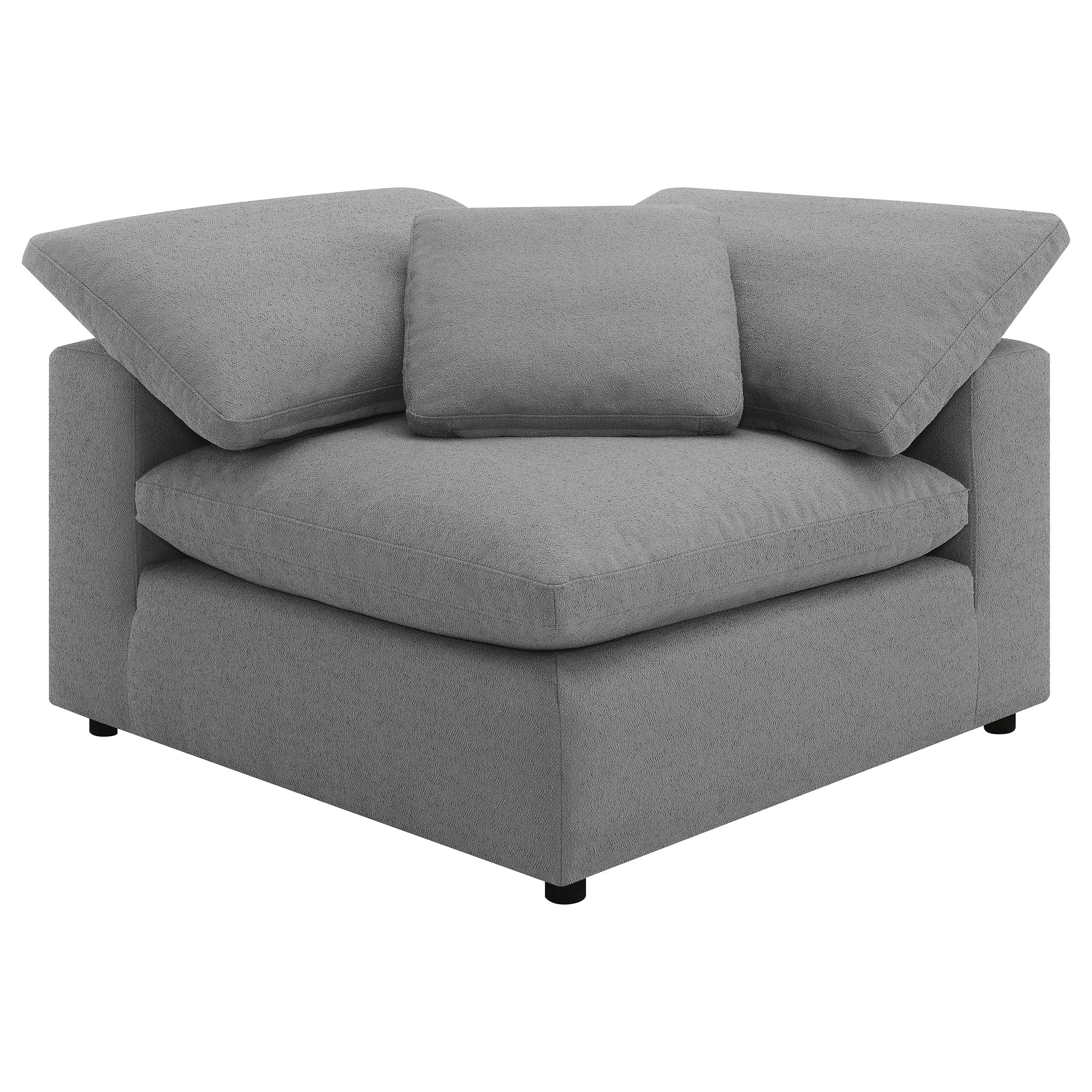 Raleigh  Boucle Upholstered Modular Sectional Grey
