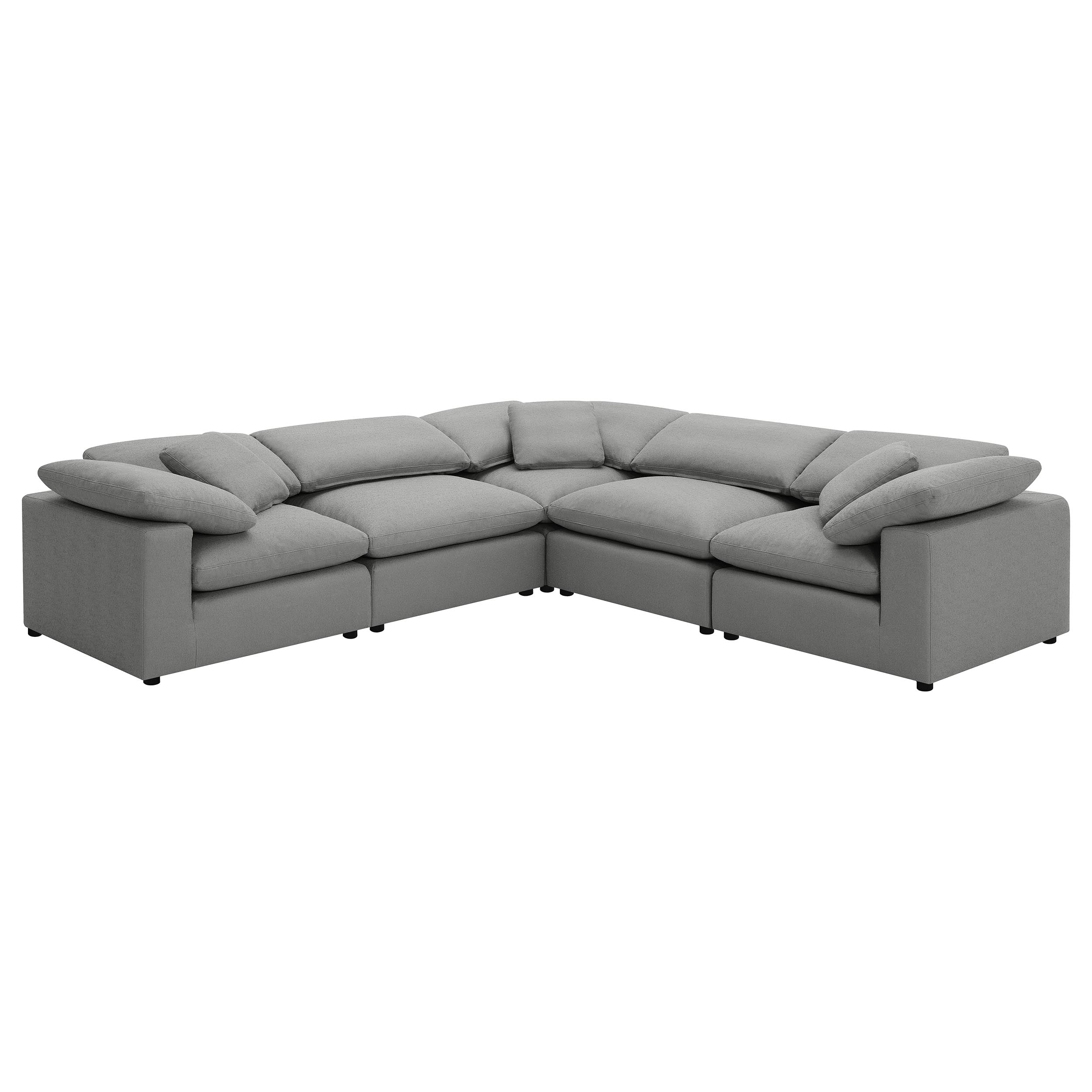 Raleigh  Boucle Upholstered Modular Sectional Grey