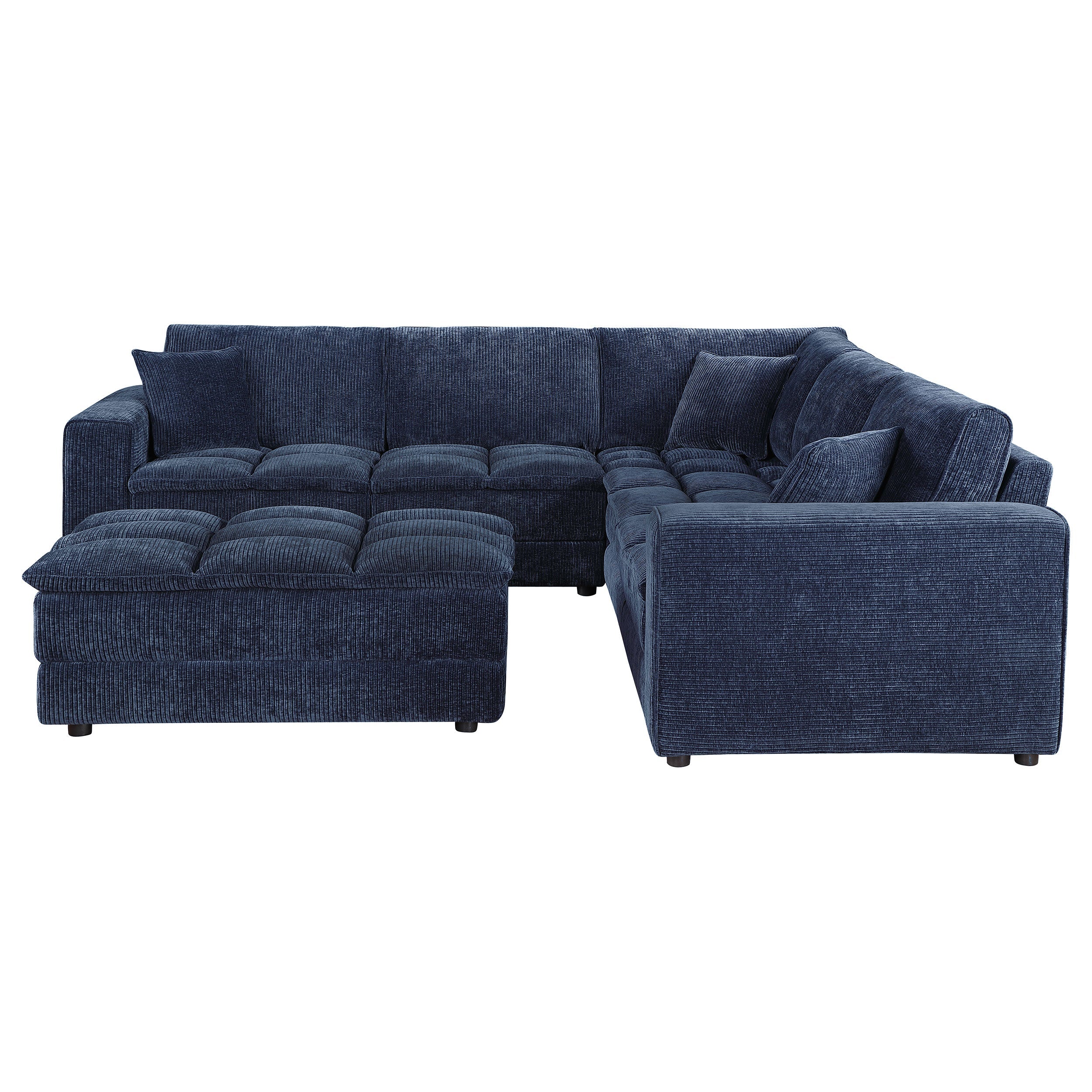 Atlantic Upholstered Modular Sectional Sofa Blue