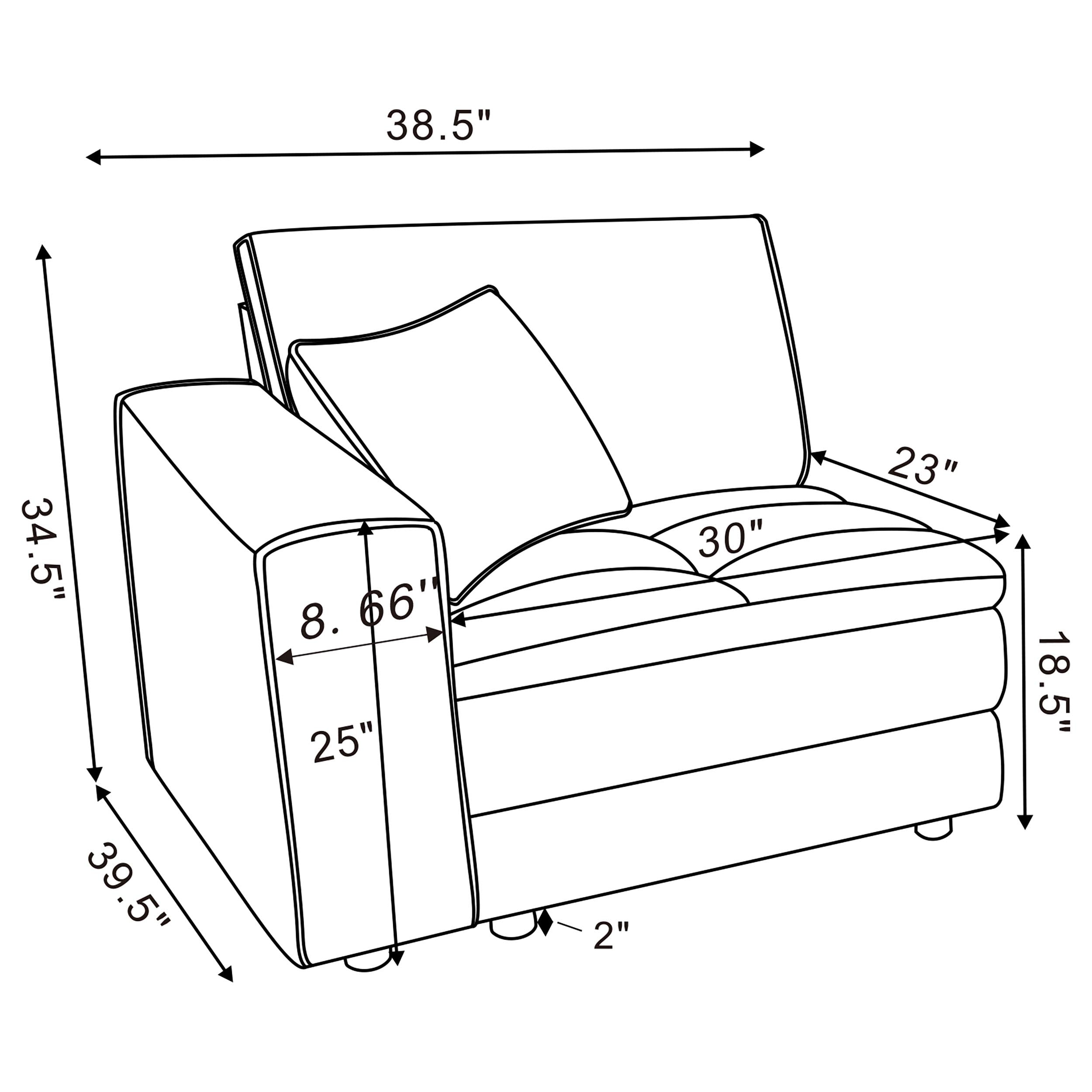 Atlantic 6-piece Upholstered Modular Sectional Sofa Blue