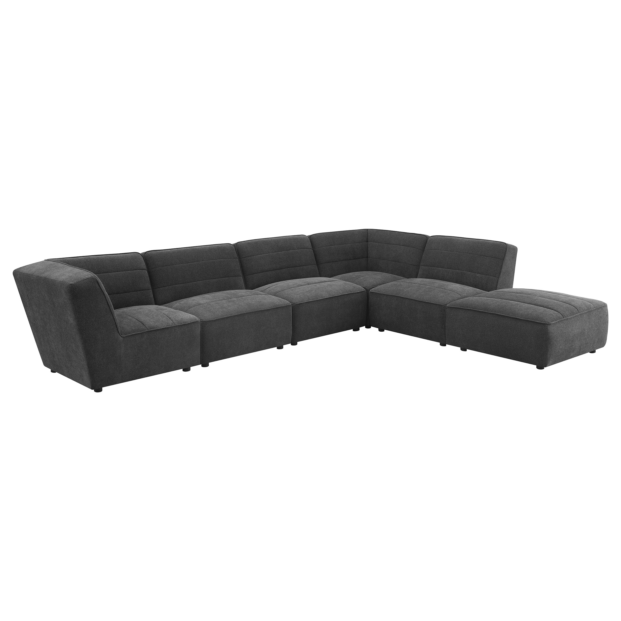 Sunny  Upholstered Modular Sectional Sofa Charcoal