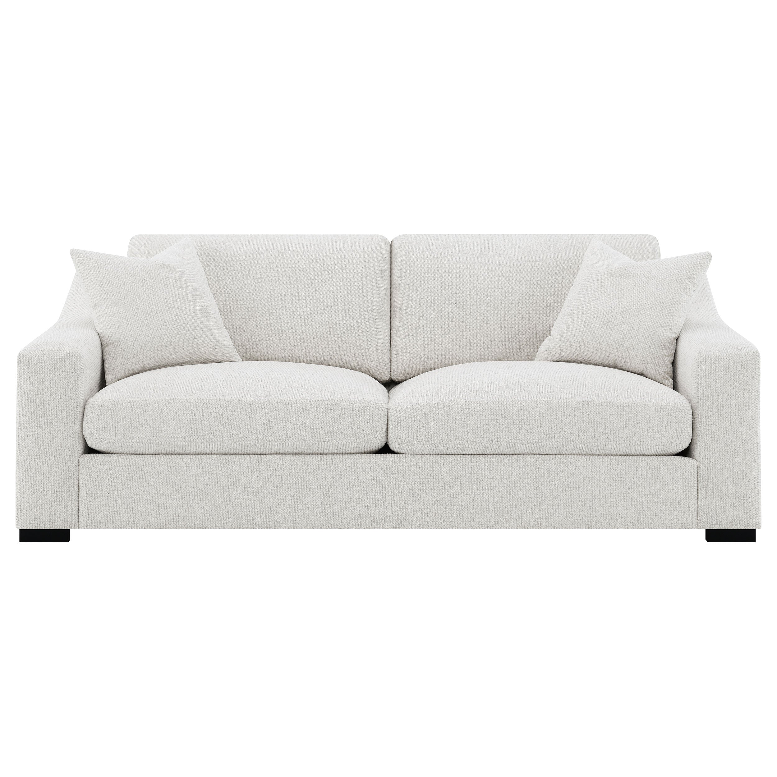Ashlyn Fabric Upholstered Track Arm Sofa Sand