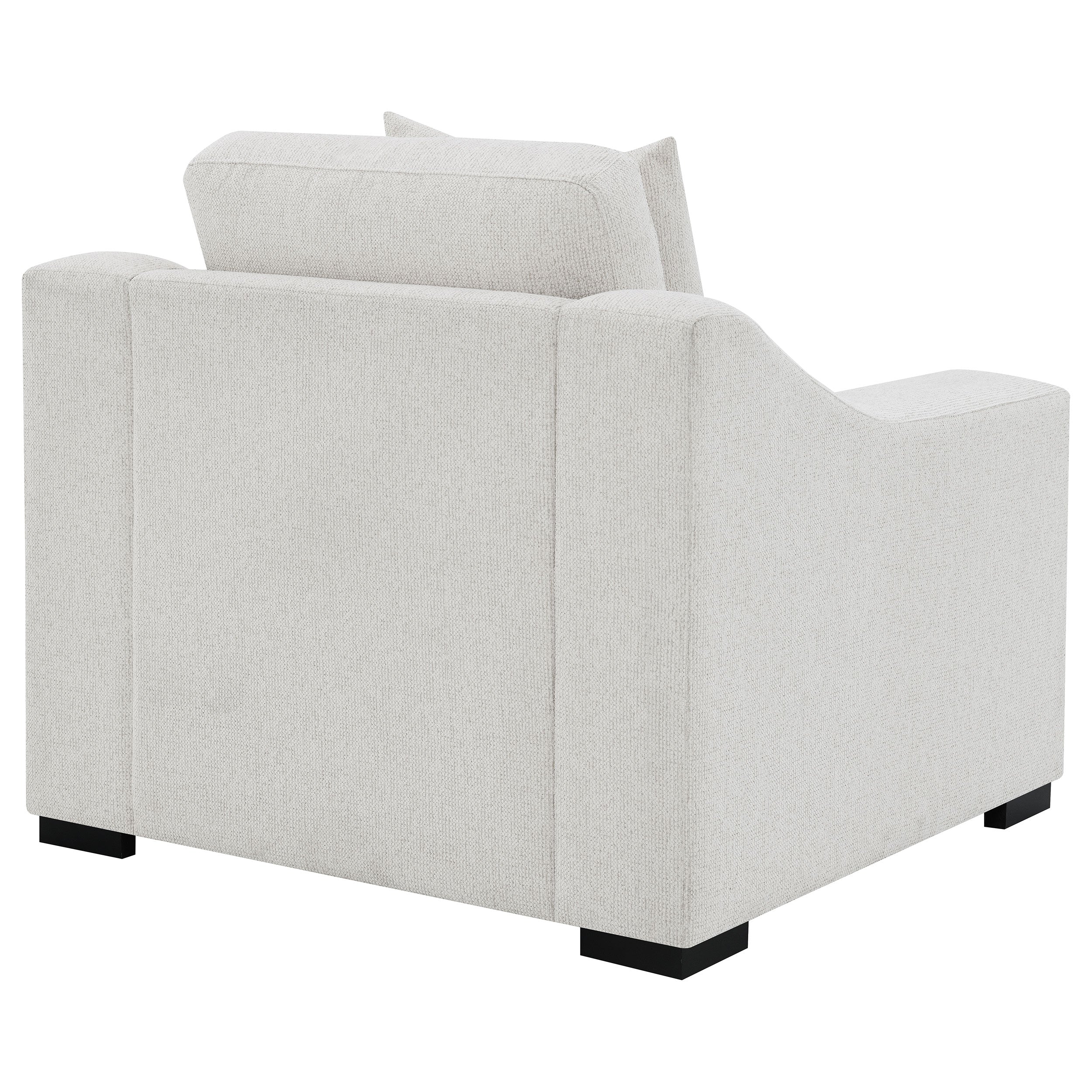 Ashlyn Fabric Upholstered Track Arm Accent Chair Sand