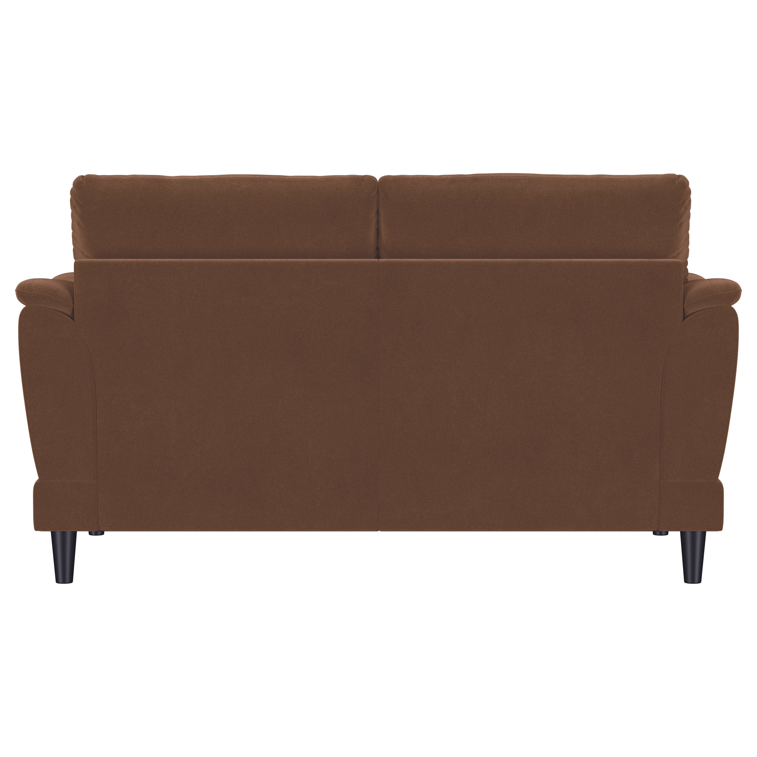 Selma Velvet Upholstered Crescent Arm Loveseat Rust