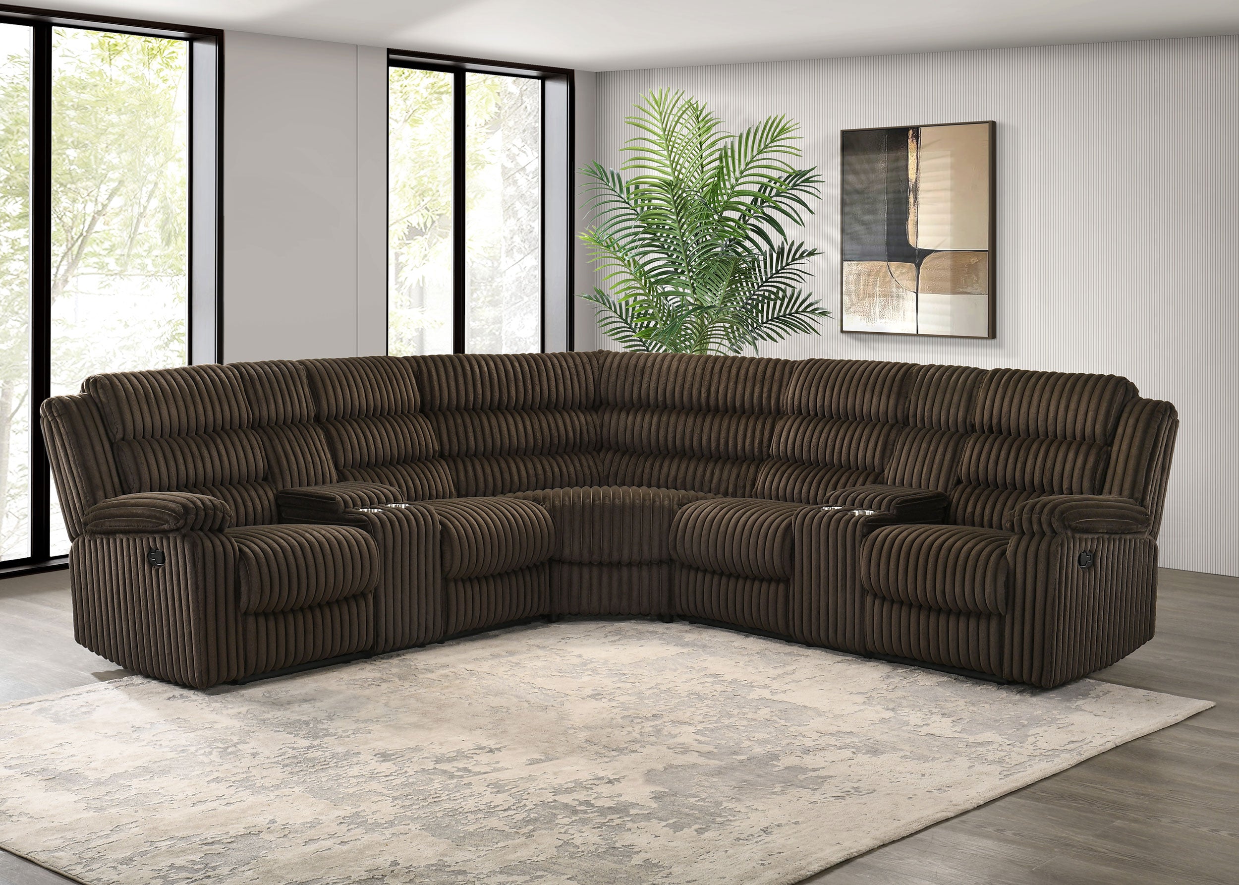 Atkinson Upholstered Reclining Sectional Sofa