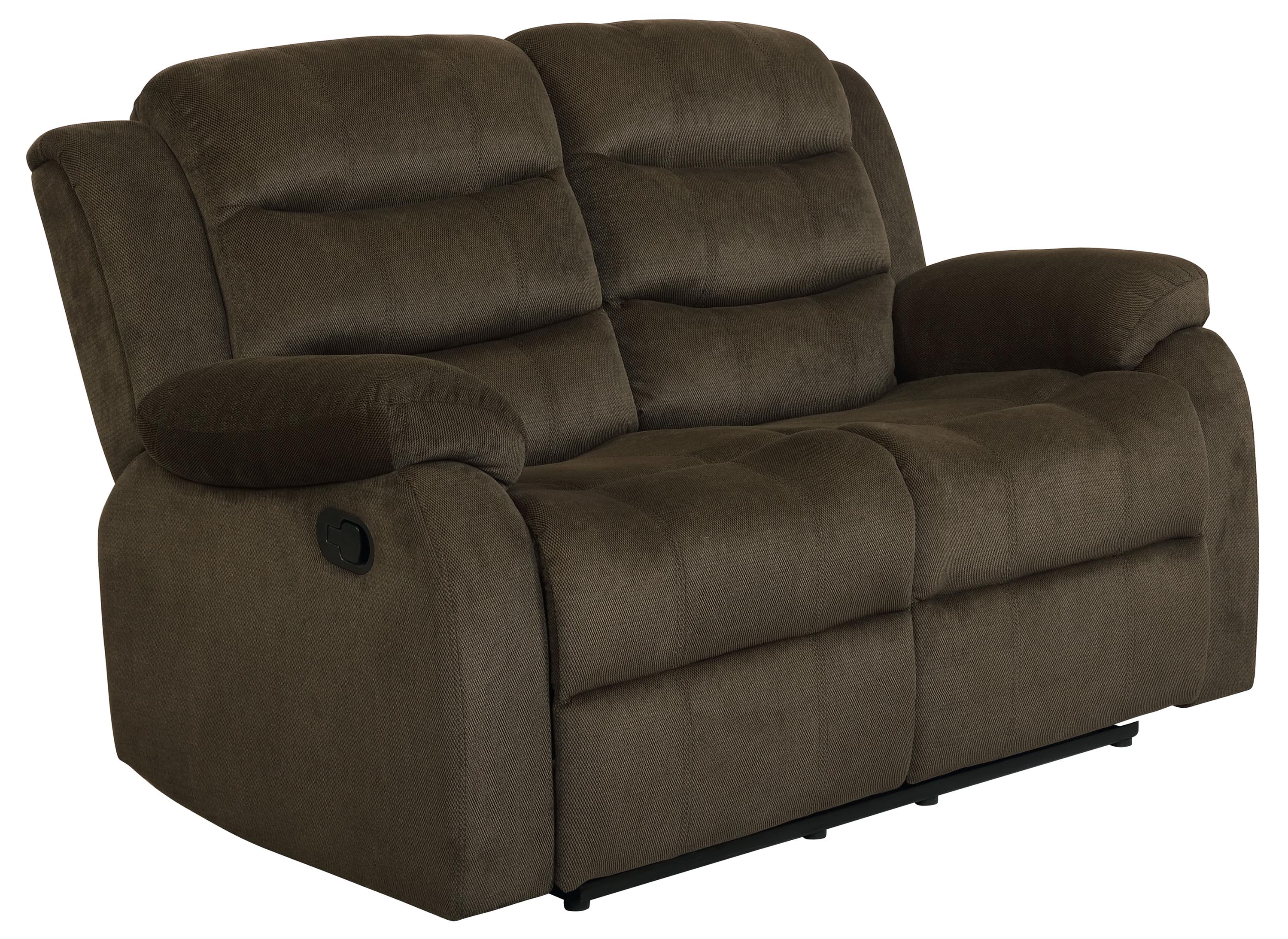 Rodman  Upholstered Reclining Sofa Set Olive Brown