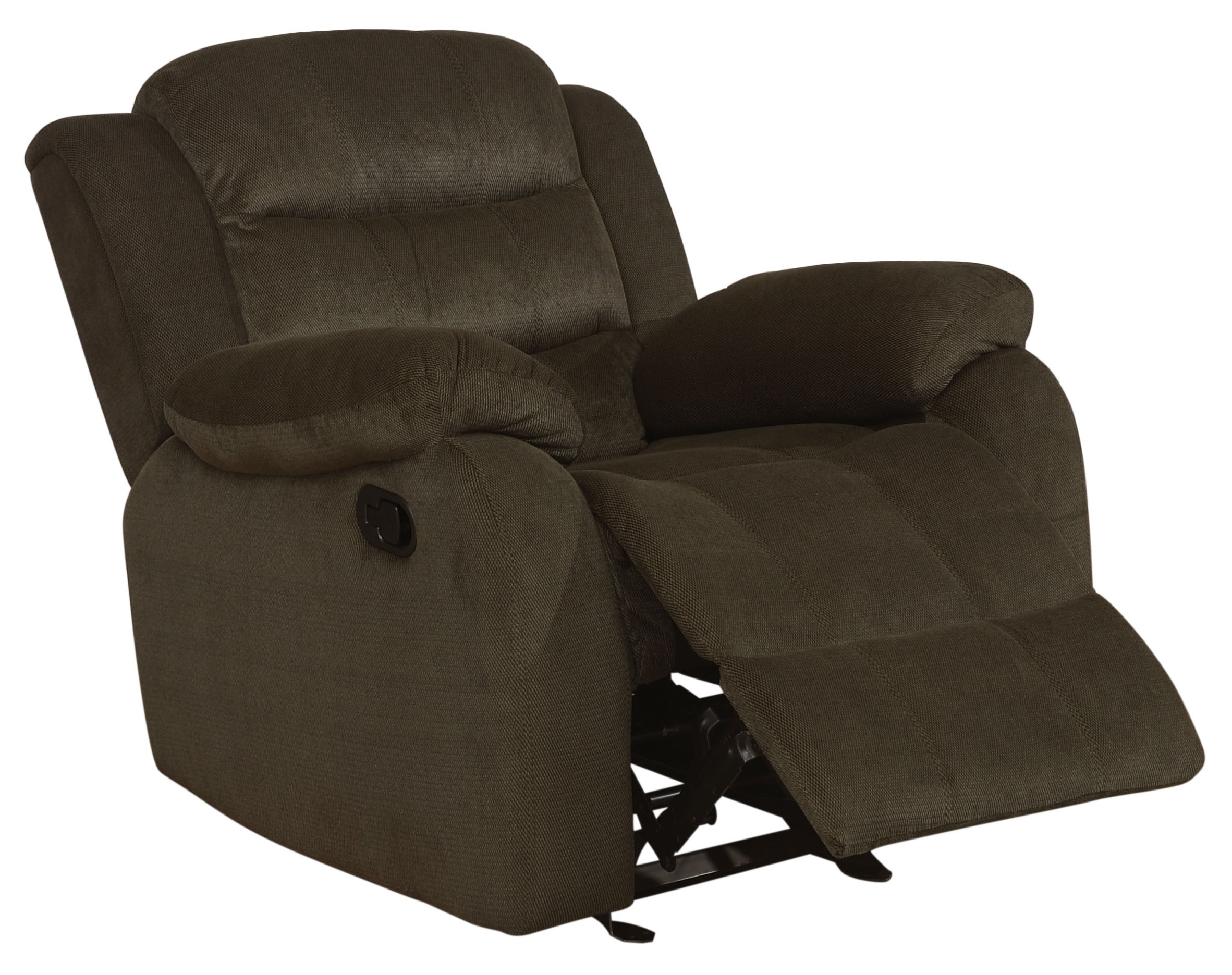 Rodman  Upholstered Reclining Sofa Set Olive Brown