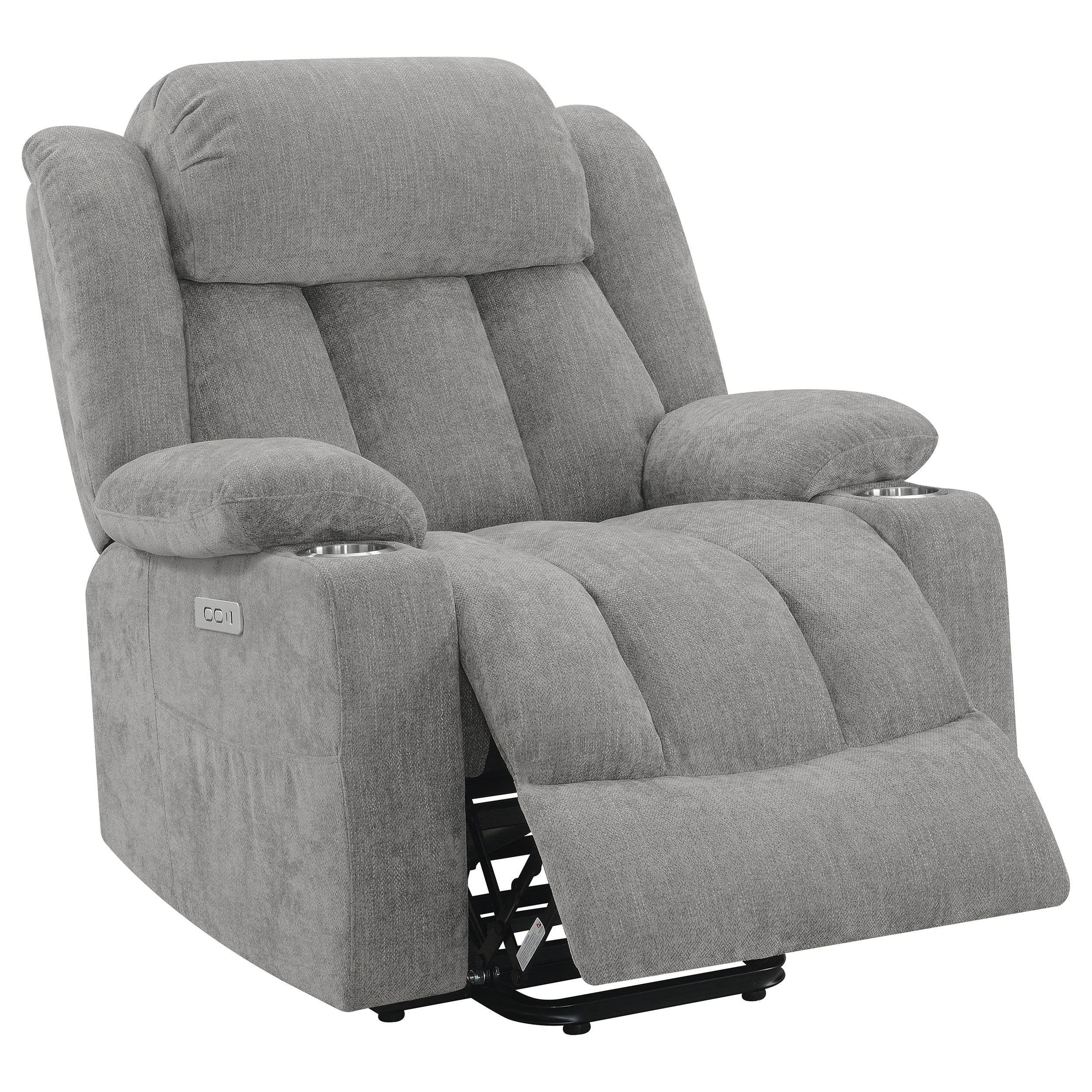 Houston Upholstered Power Lift Recliner Chair Camel