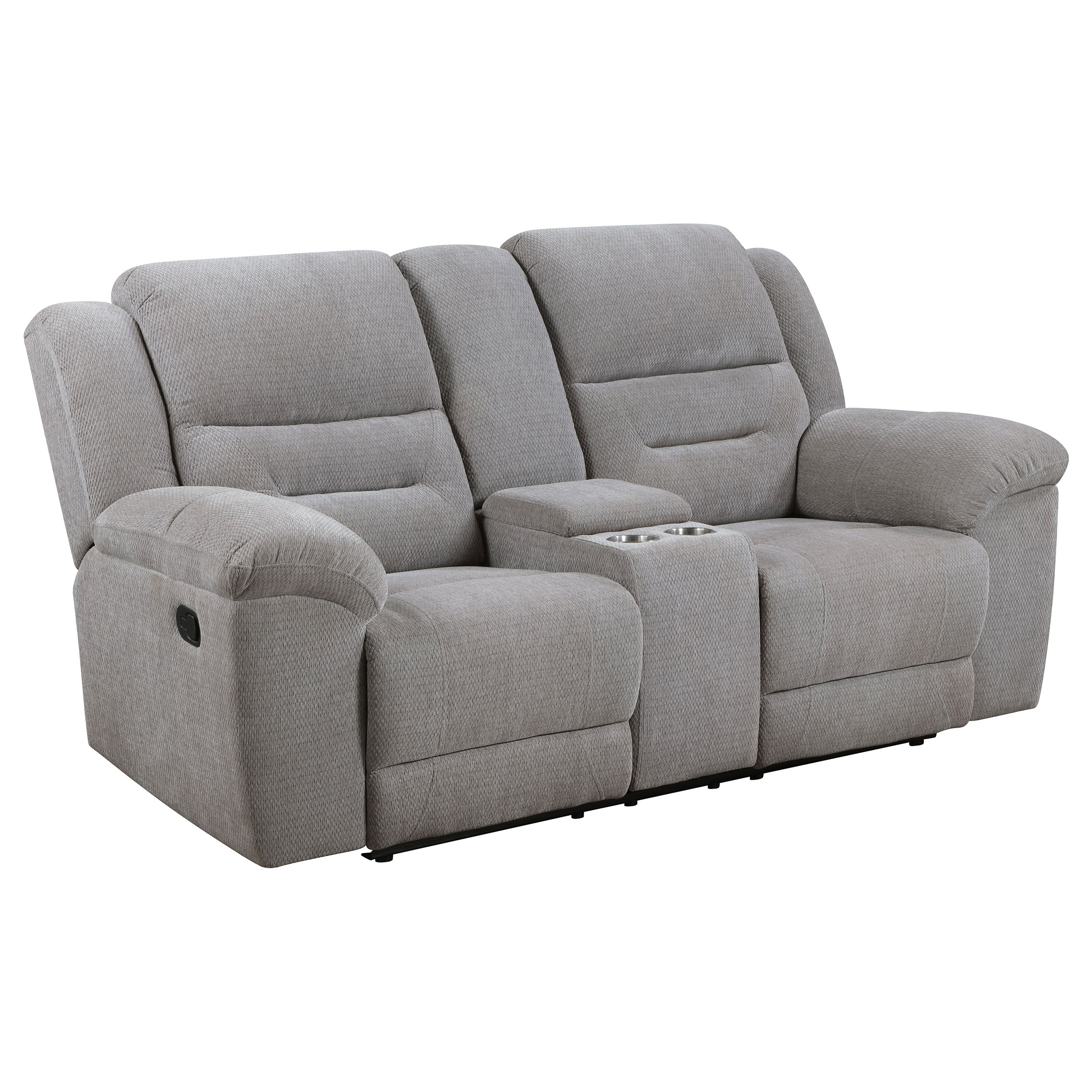 Gilson  Chenille Upholstered Reclining Sofa Set Grey