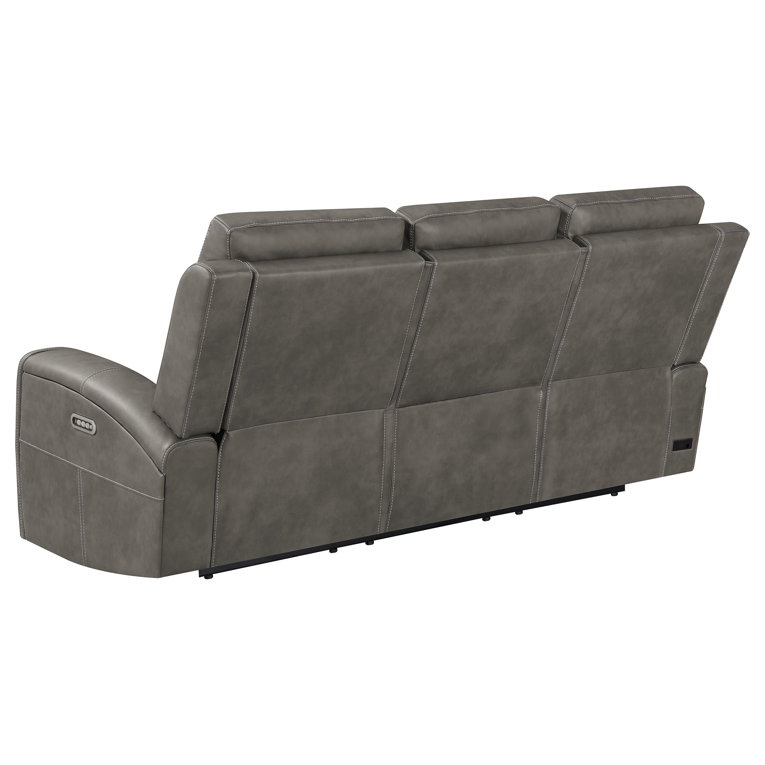 Brickston Triple Power Reclining Sofa Set Charcoal