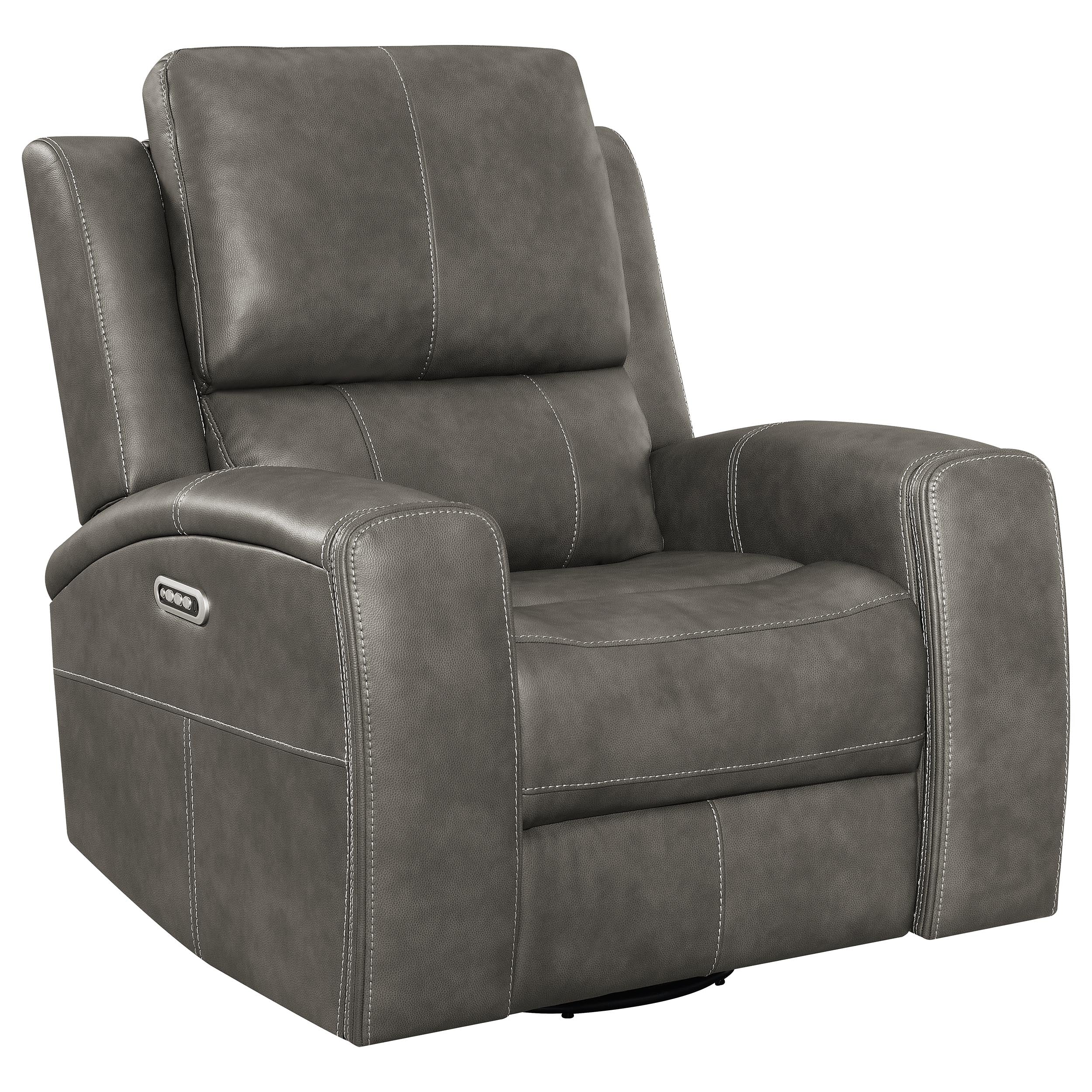 Brickston Triple Power Reclining Sofa Set Charcoal