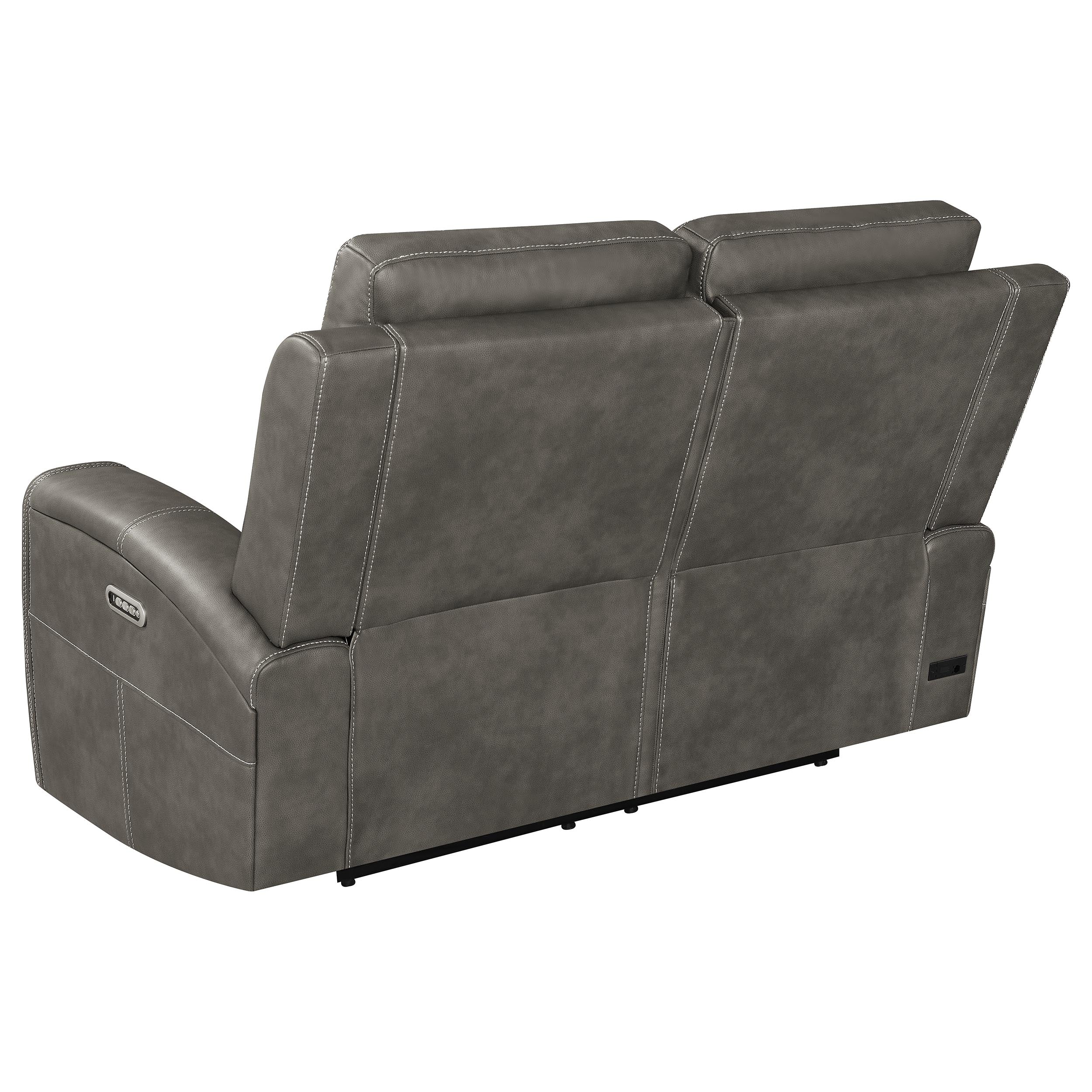 Brickston Triple Power Reclining Loveseat Charcoal