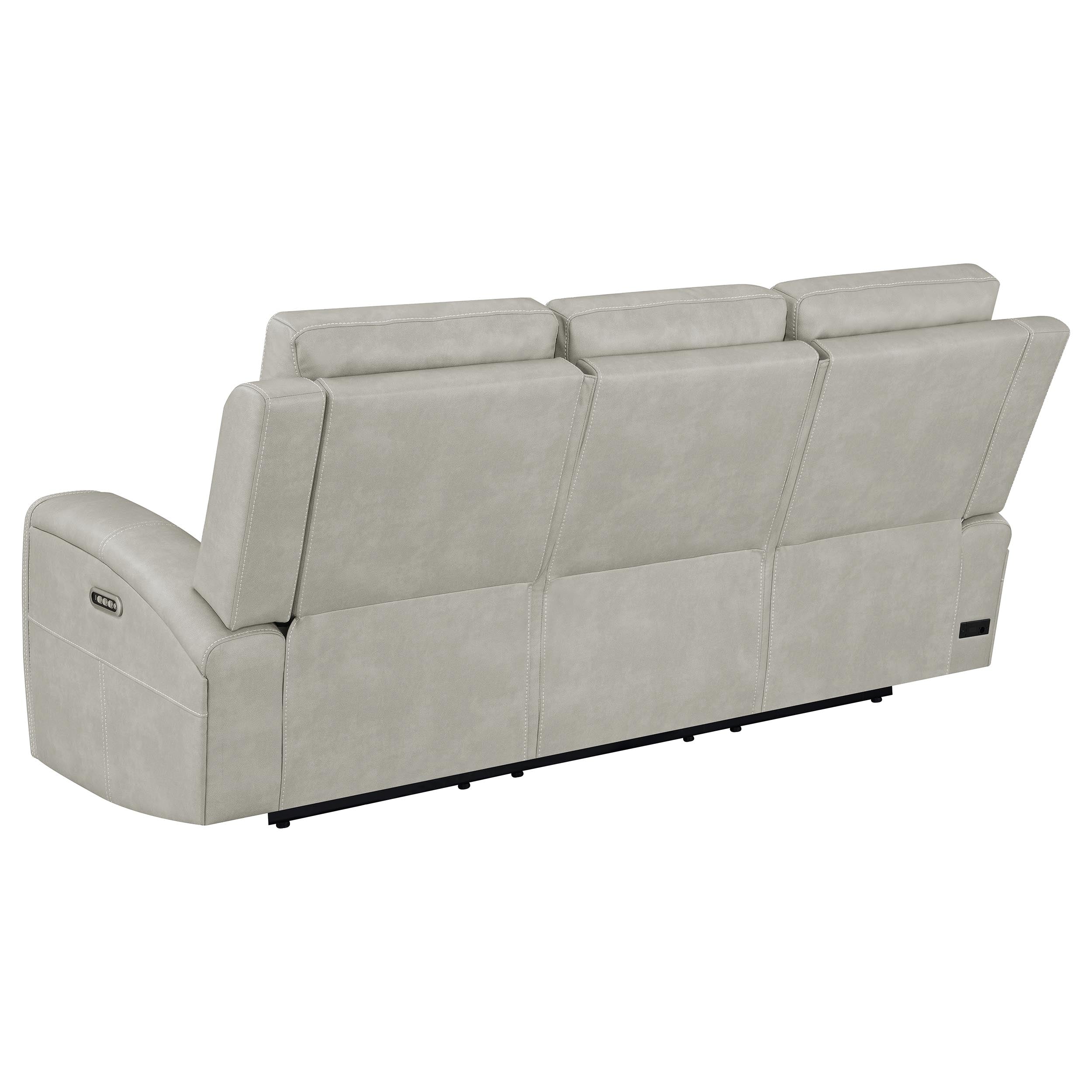 Brickston Triple Power Reclining Sofa Set Grey