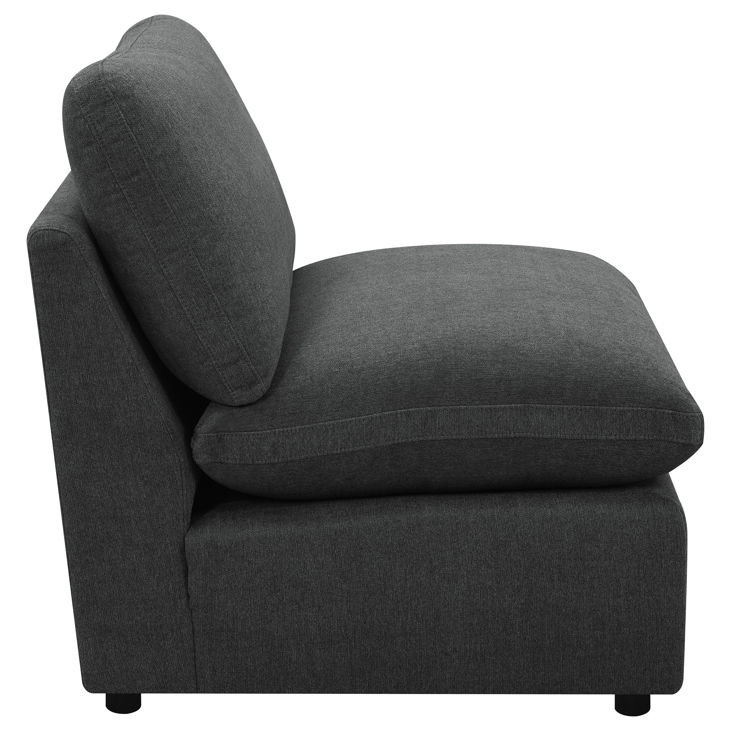 Collins Modular Armless Chair Grey