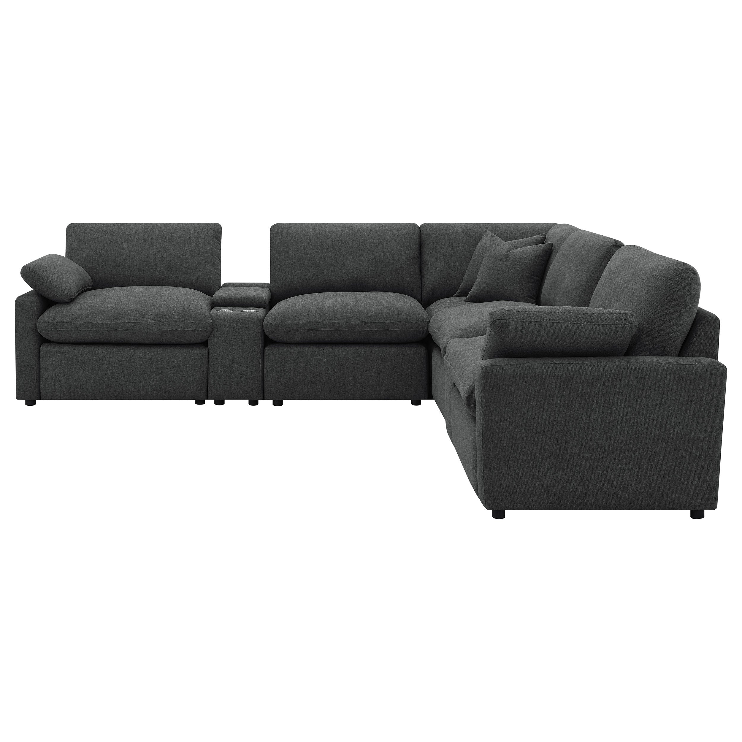 Collins Modular Power Reclining Sectional Dark Grey