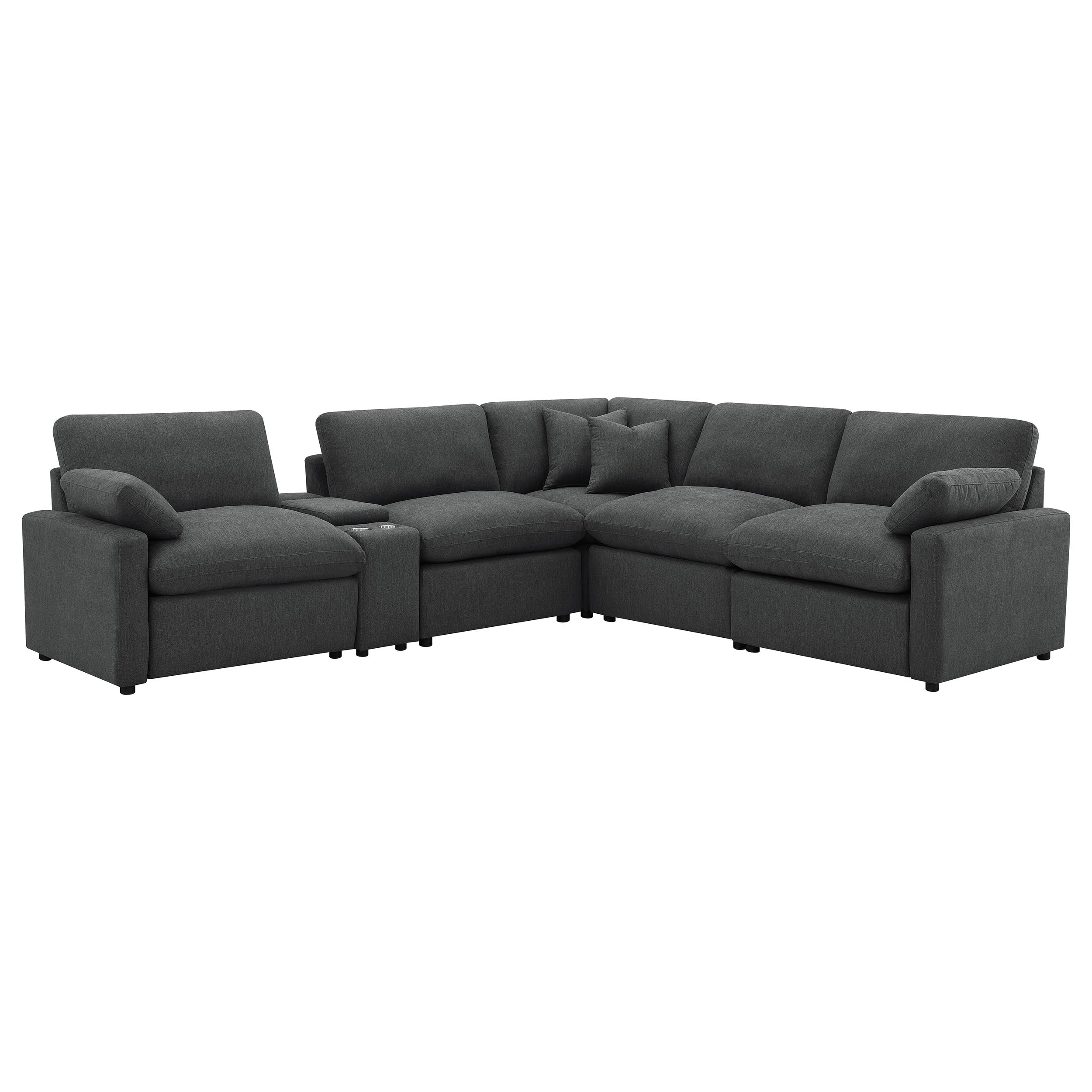 Collins Modular Power Reclining Sectional Dark Grey