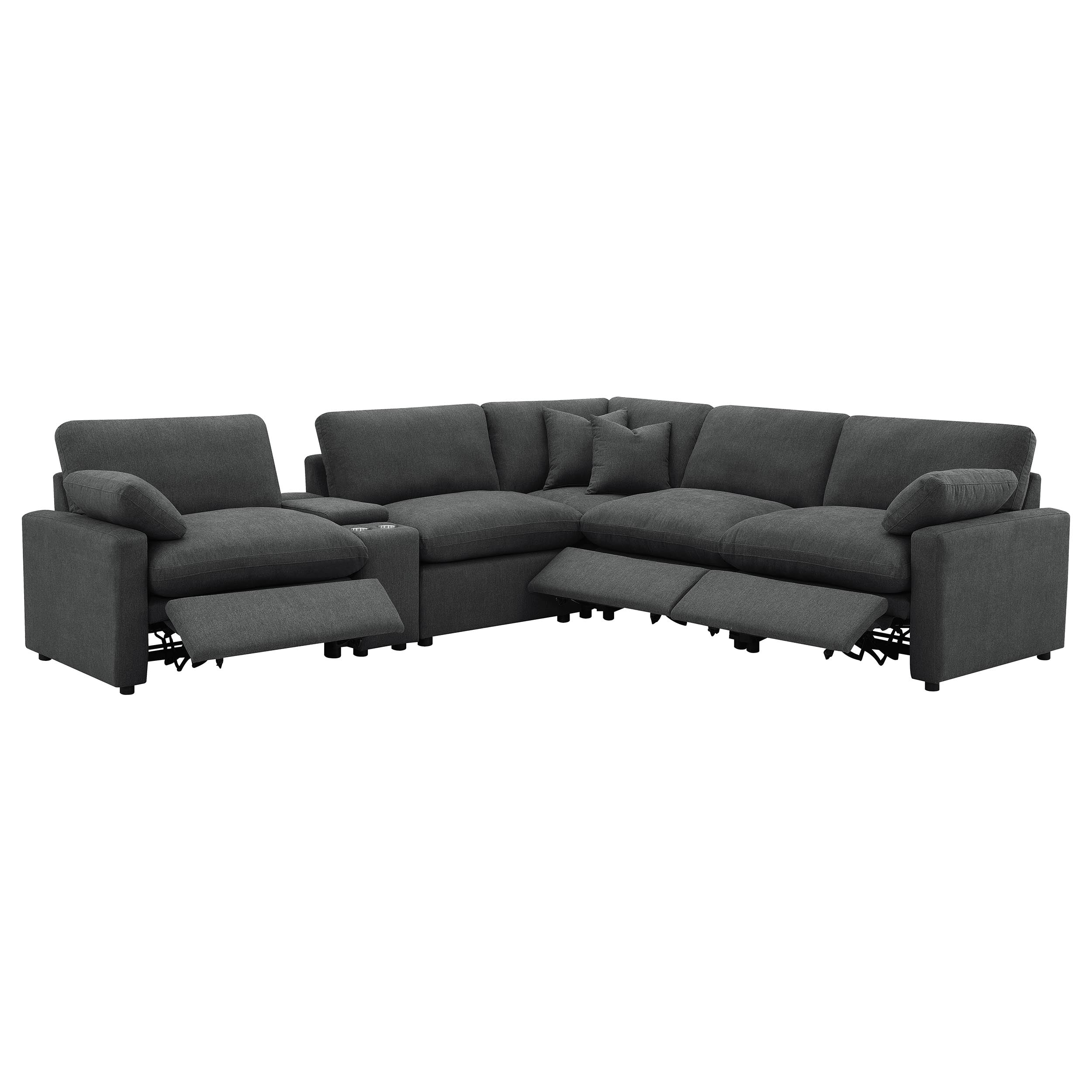 Collins Modular Power Reclining Sectional Dark Grey