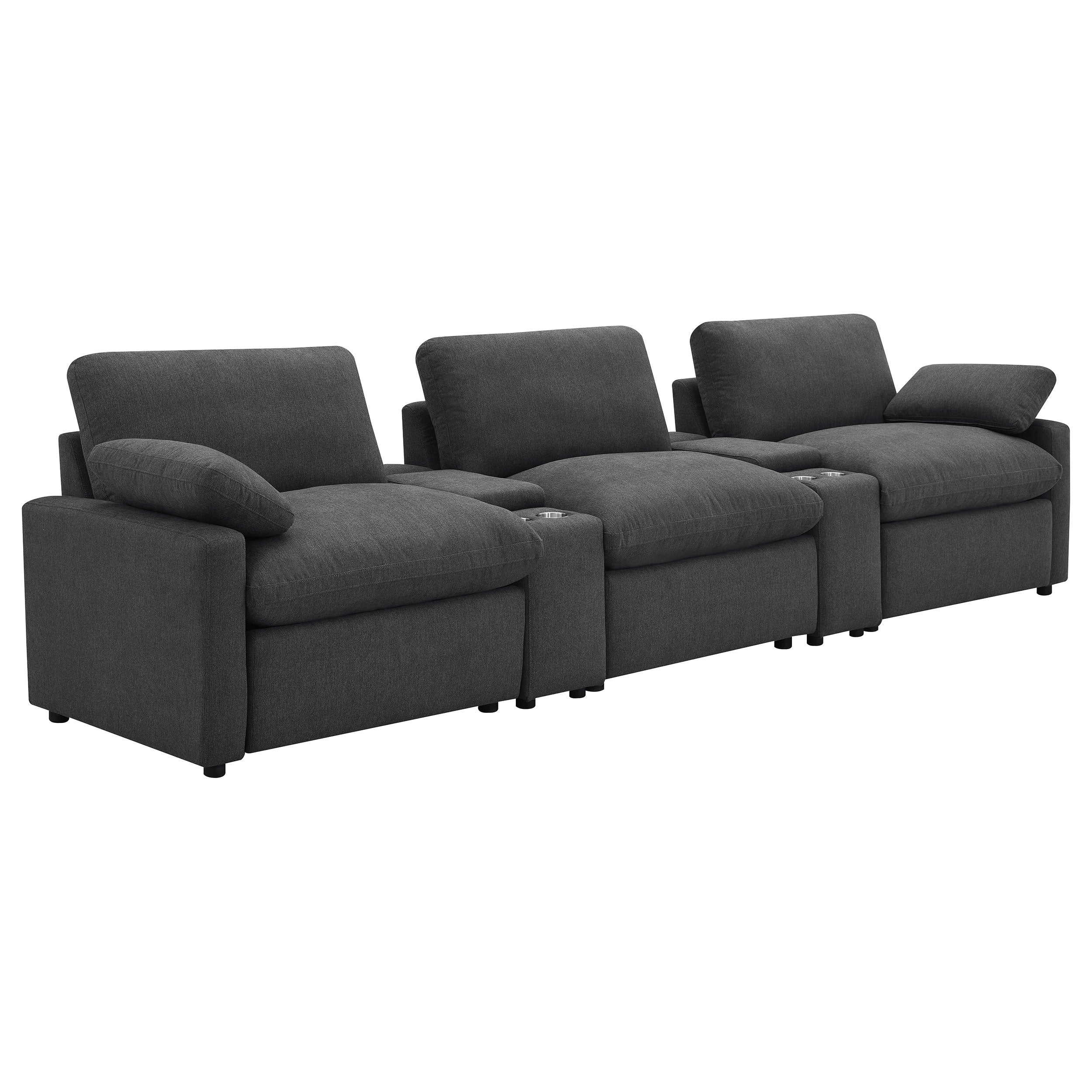 Collins  Power Reclining Home Theater Seating Dark Grey