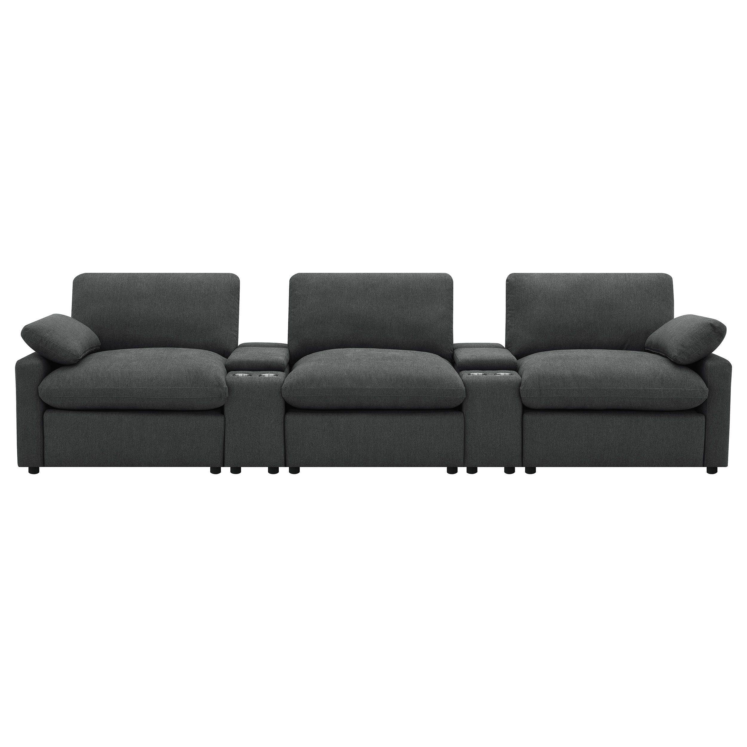Collins  Power Reclining Home Theater Seating Dark Grey