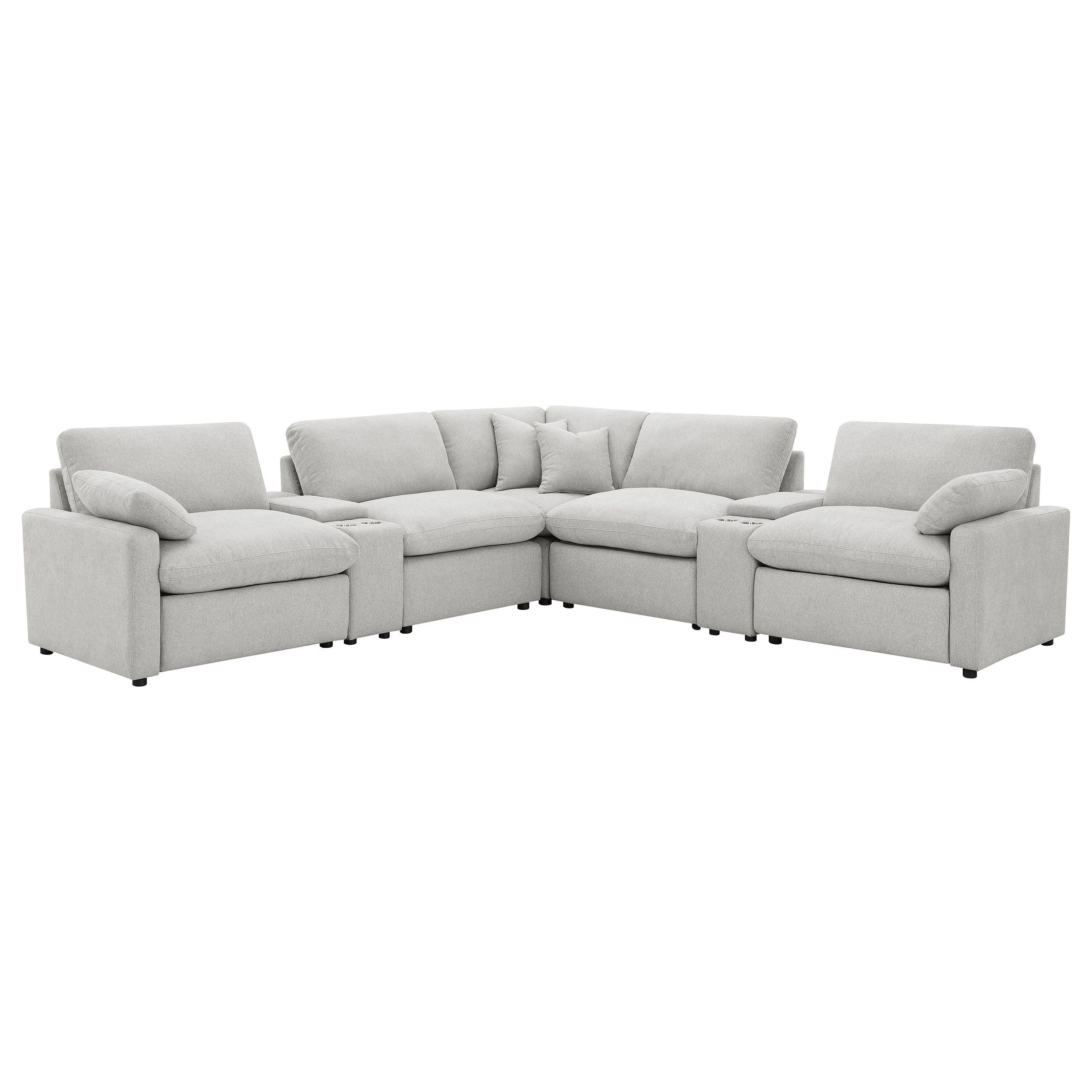 Collins Modular Power Reclining Sectional Dark Grey