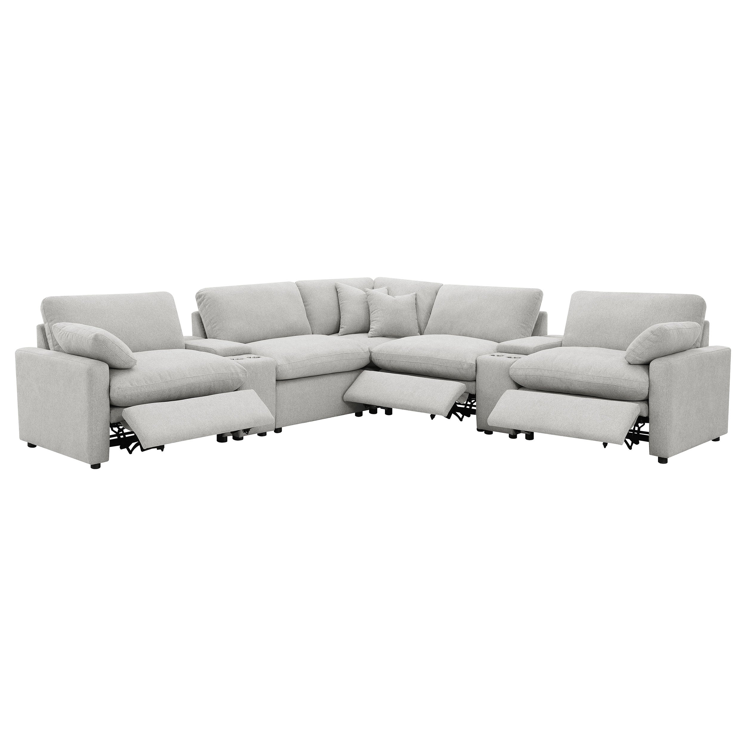 Collins Modular Power Reclining Sectional Dark Grey