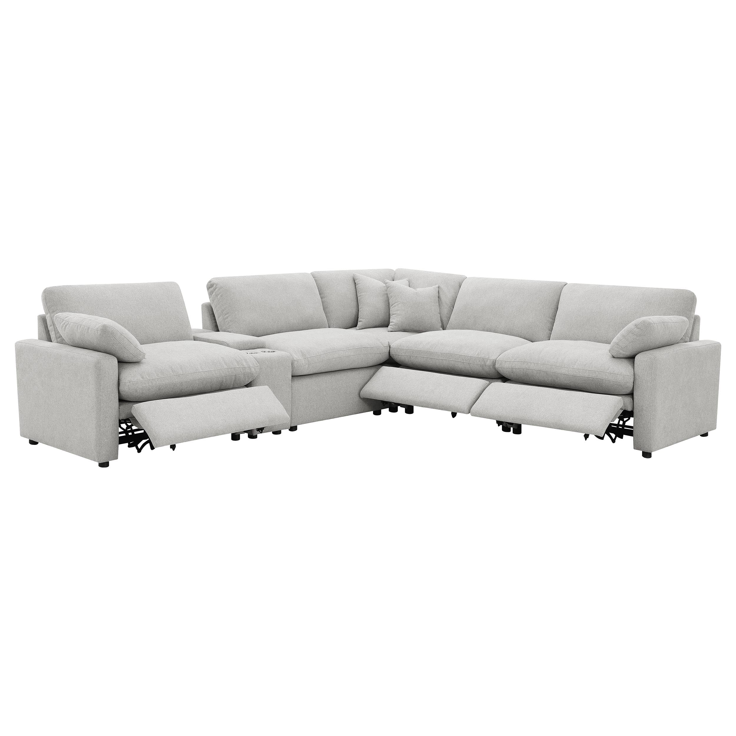 Collins Modular Power Reclining Sectional Dark Grey