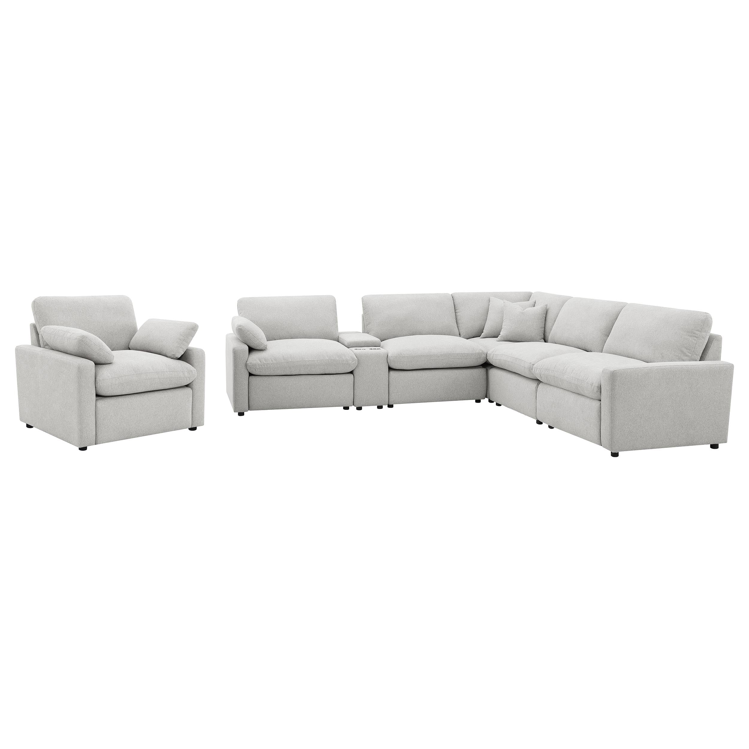 Collins Modular Power Reclining Sectional Dark Grey