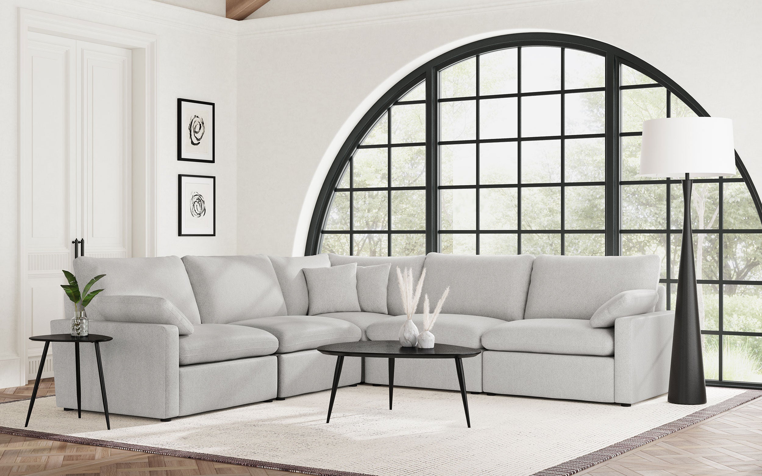 Collins Modular Power Reclining Sectional Dark Grey
