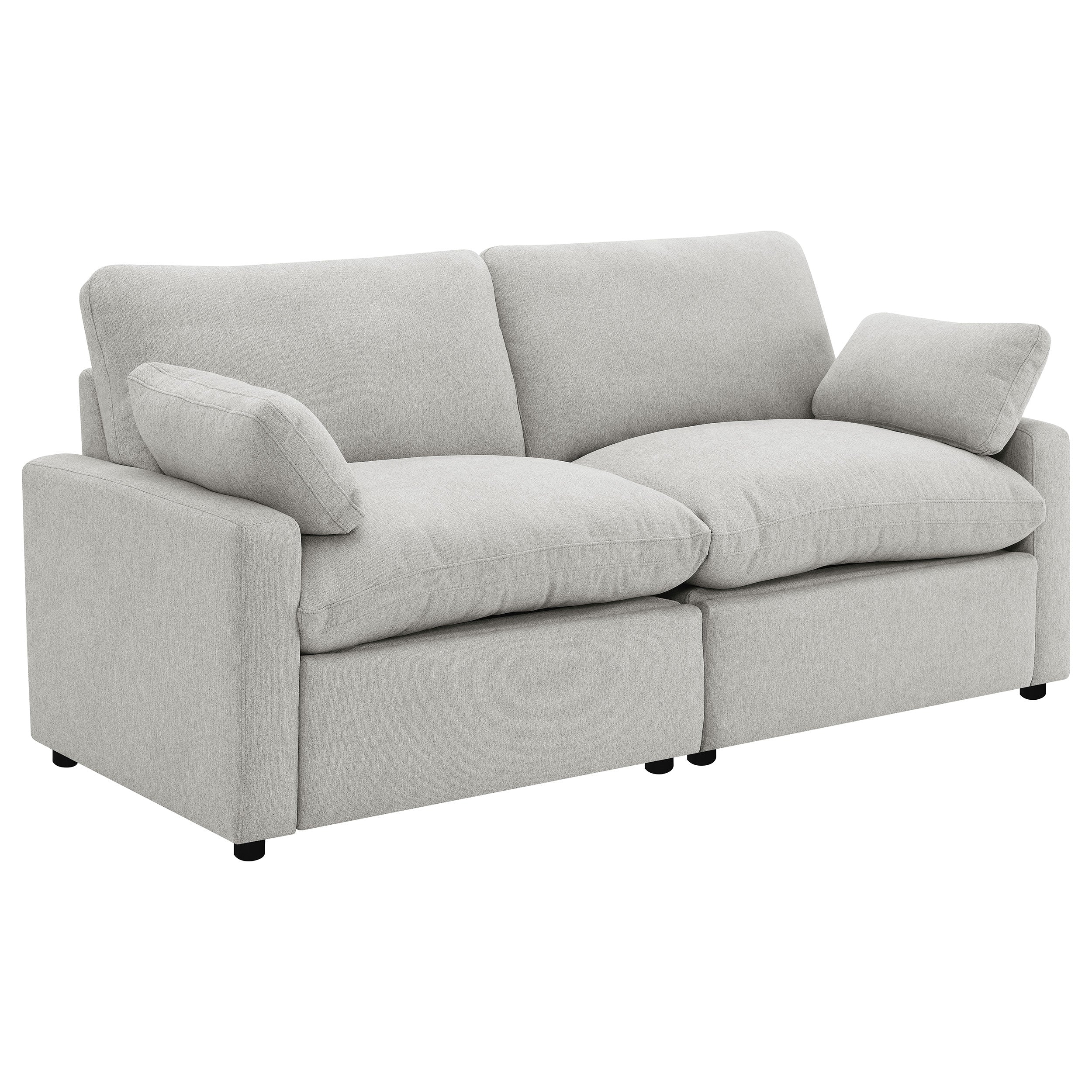Collins Modular Power Loveseat Dark Grey