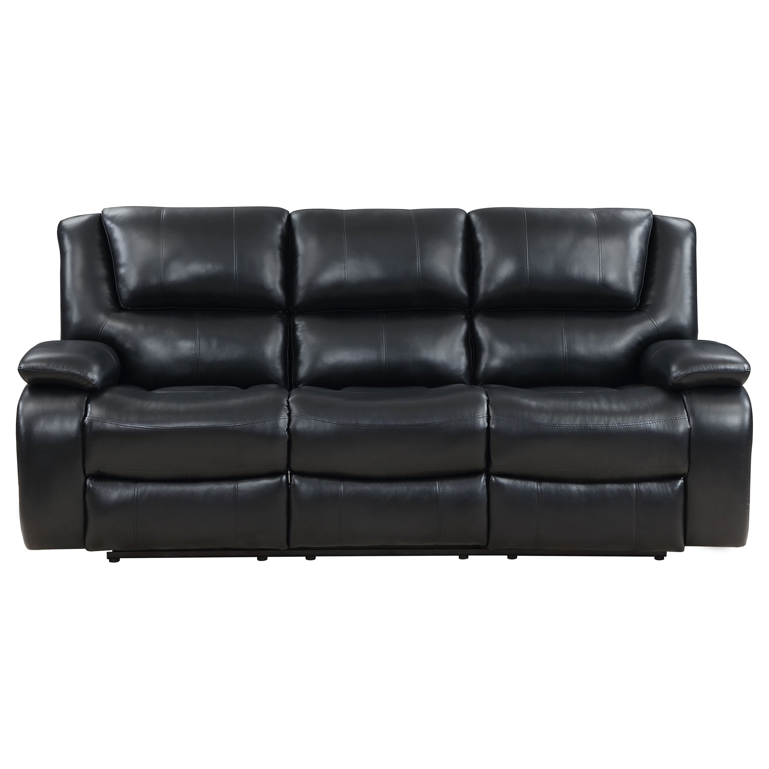 Camila  Upholstered Motion Reclining Sofa Set Black