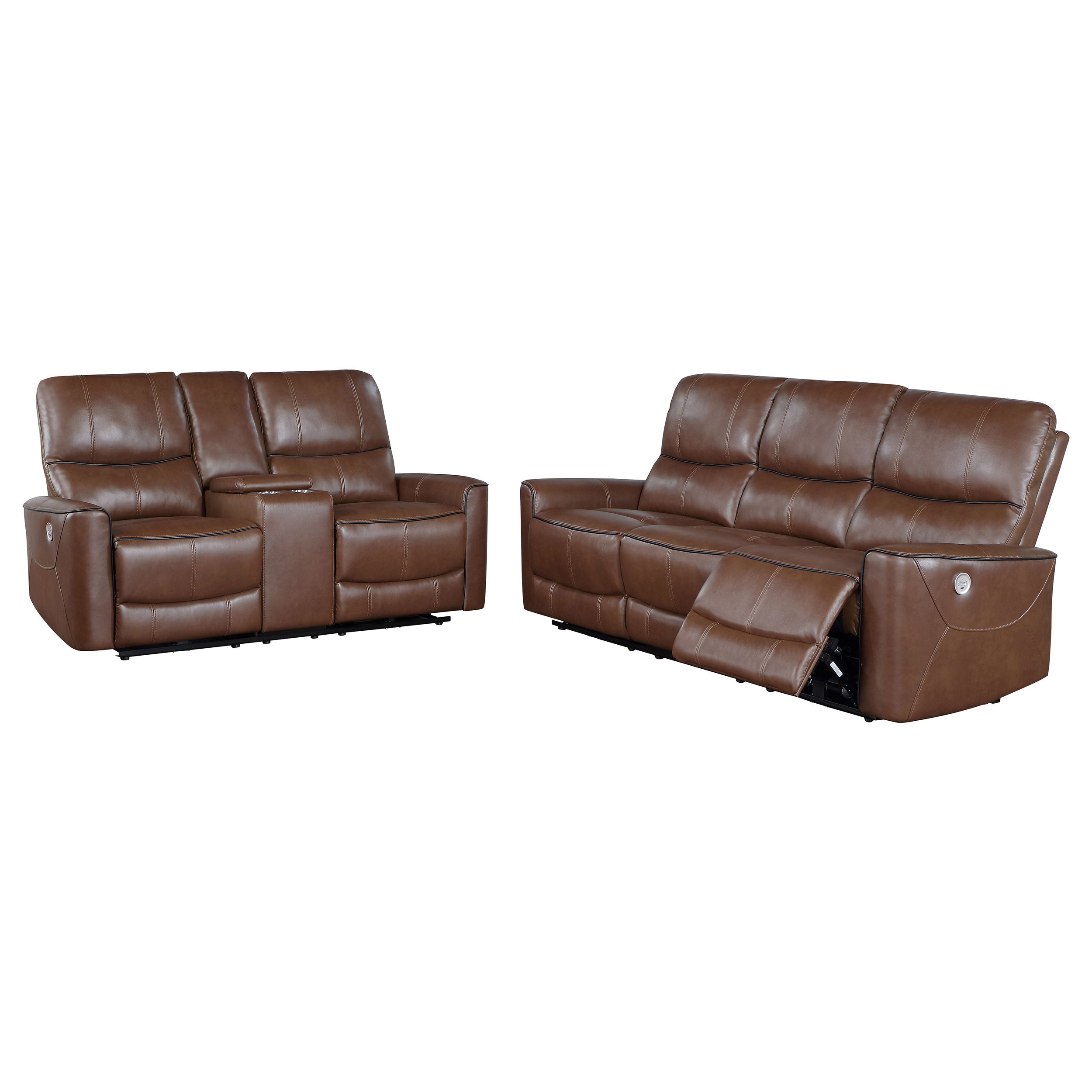 Greenfield  Power Reclining Sofa Set Dove Grey