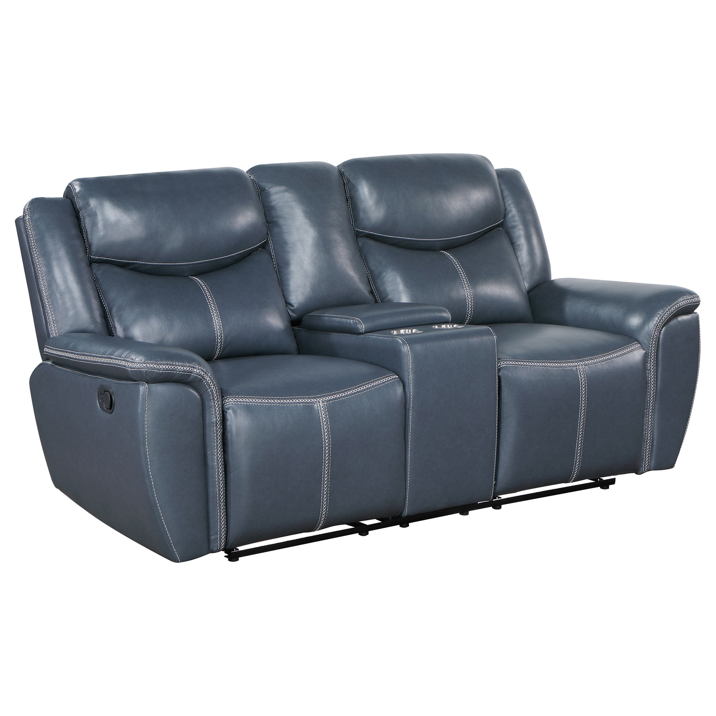 Sloane  Upholstered Reclining Sofa Set Blue