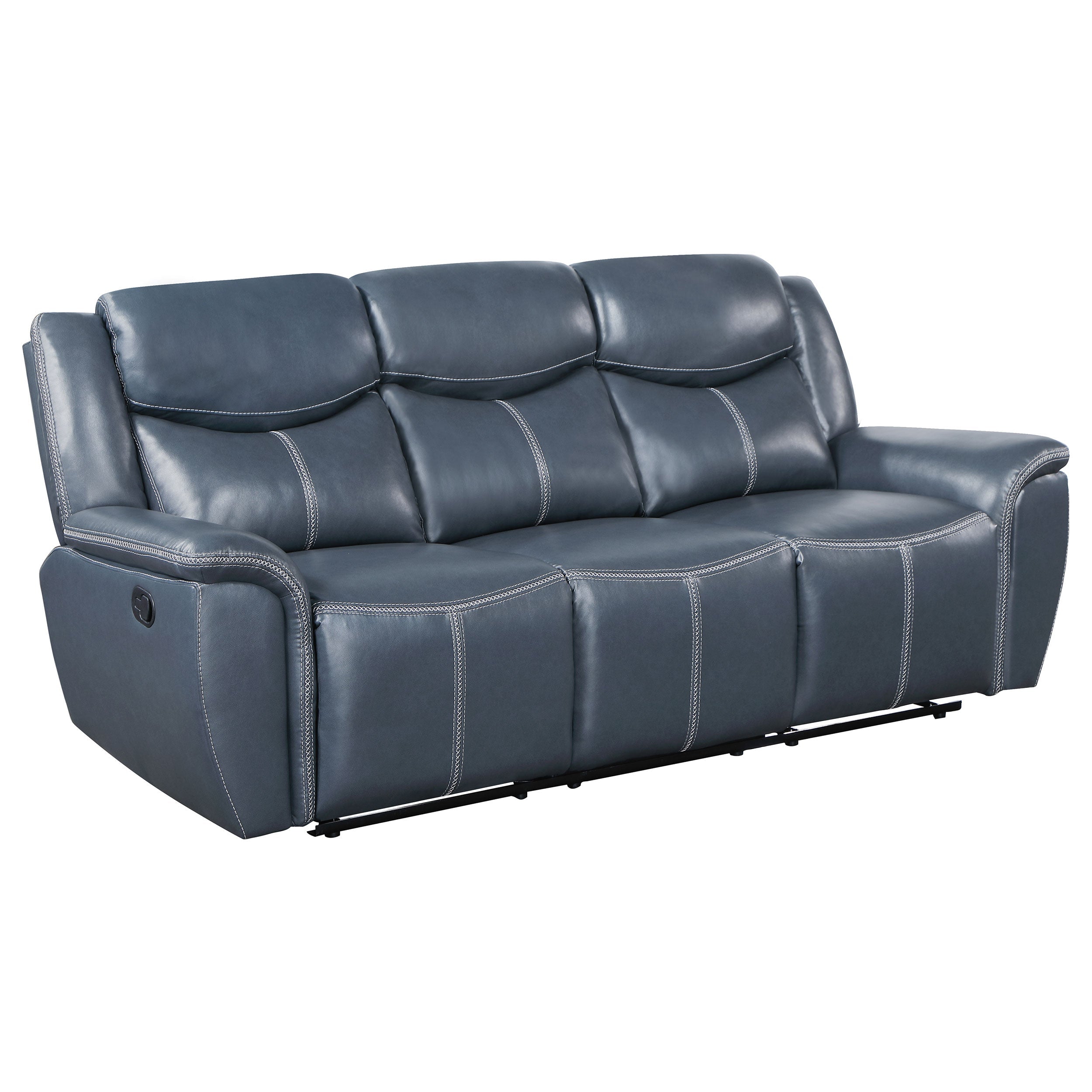 Sloane  Upholstered Reclining Sofa Set Blue