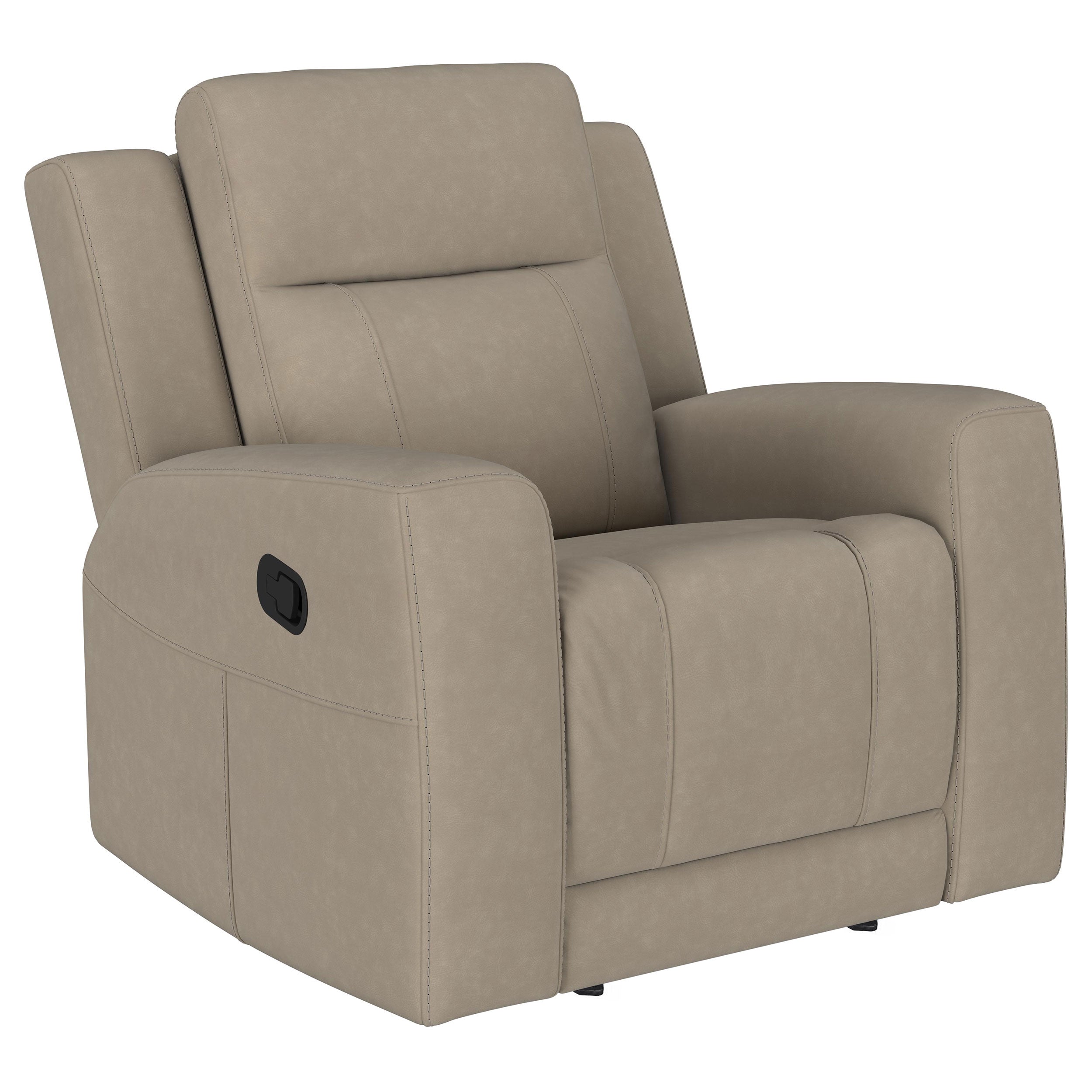 Brentwood Upholstered Reclining Sofa and Loveseat Set, Taupe