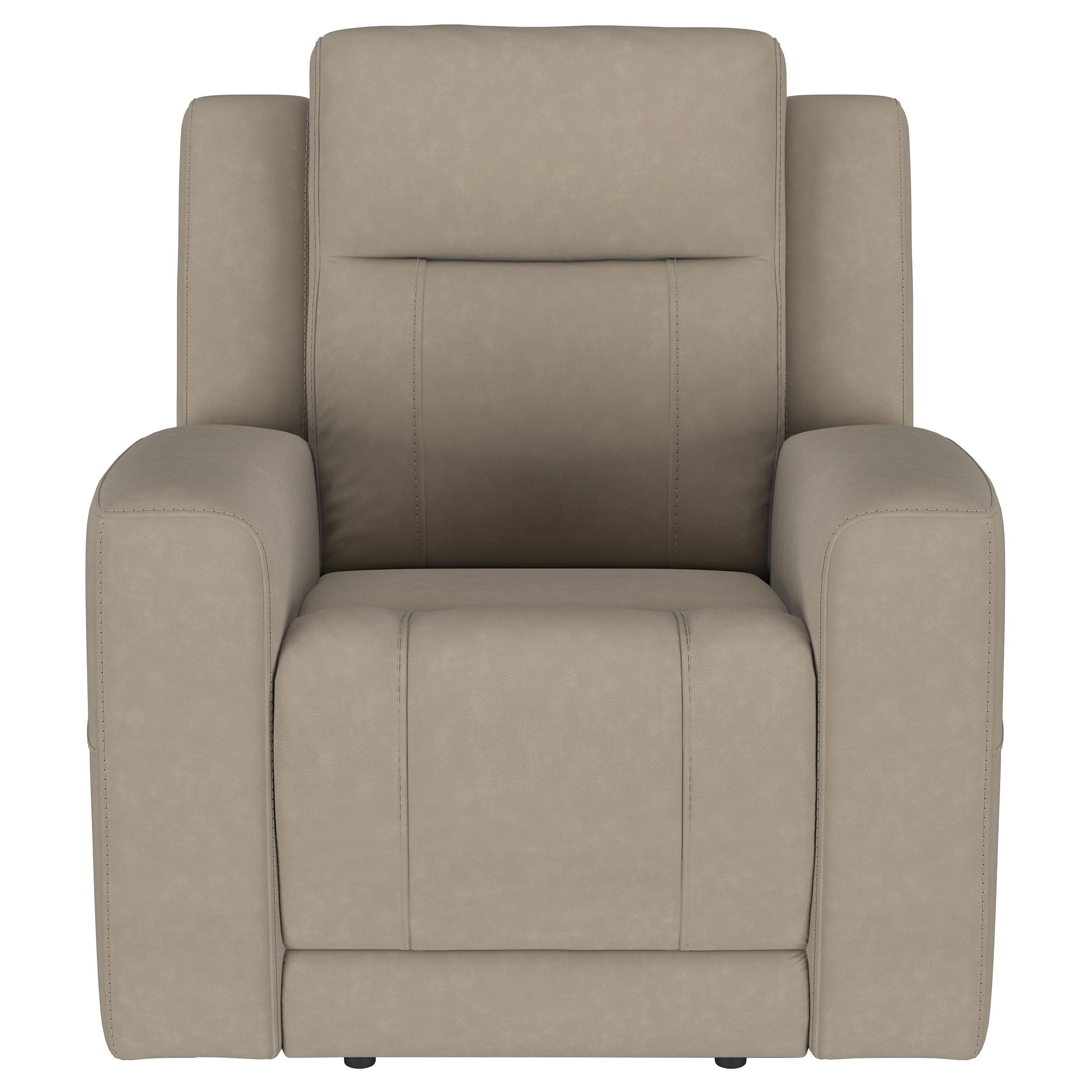 Brentwood Upholstered Reclining Sofa and Loveseat Set, Taupe