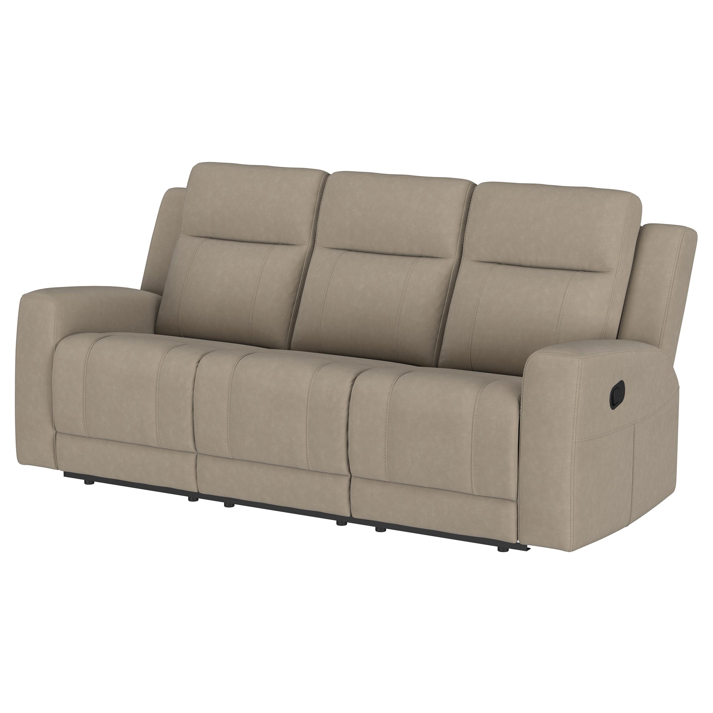 Brentwood Upholstered Motion Reclining Sofa Dark Charcoal
