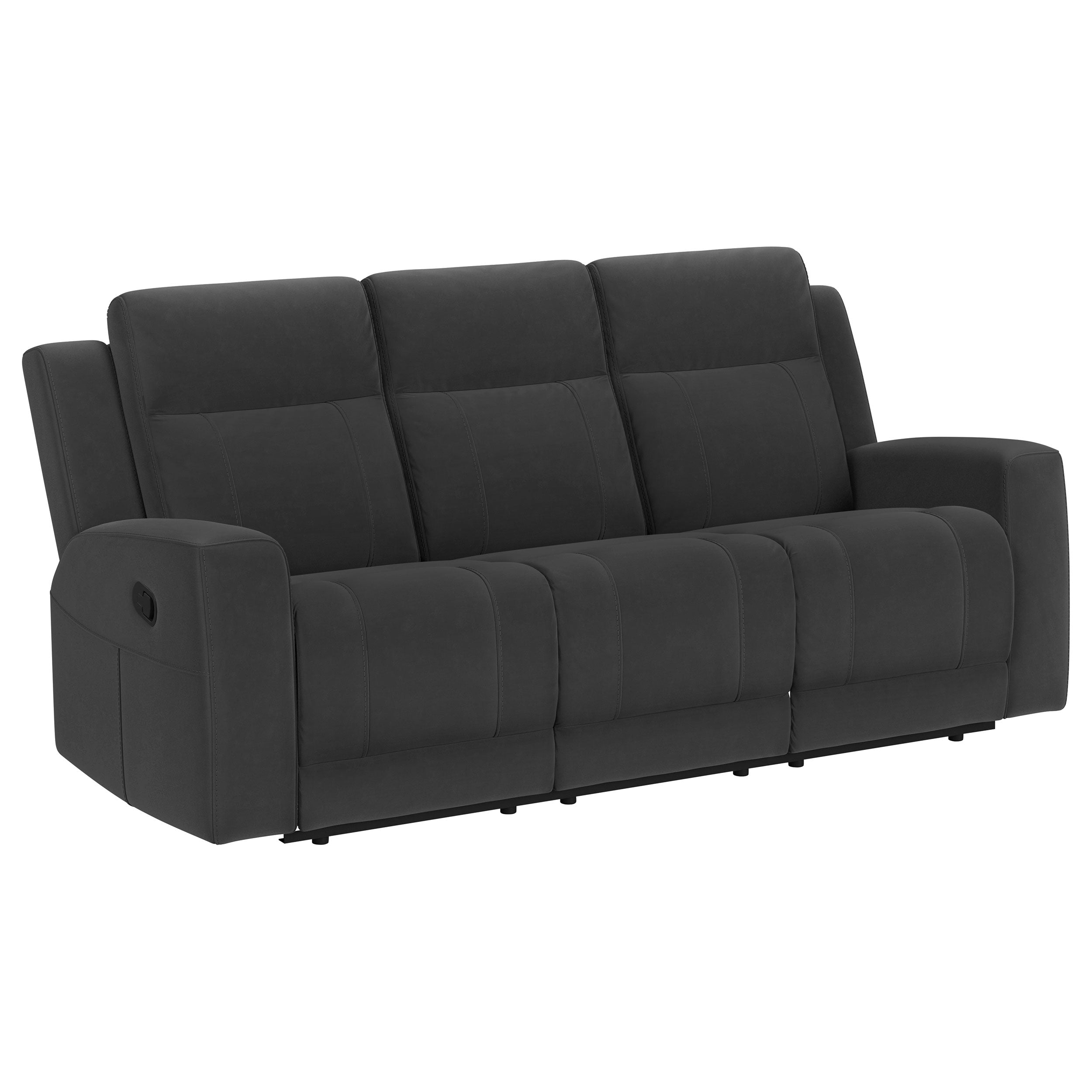 Brentwood  Upholstered Reclining Sofa Set Charcoal