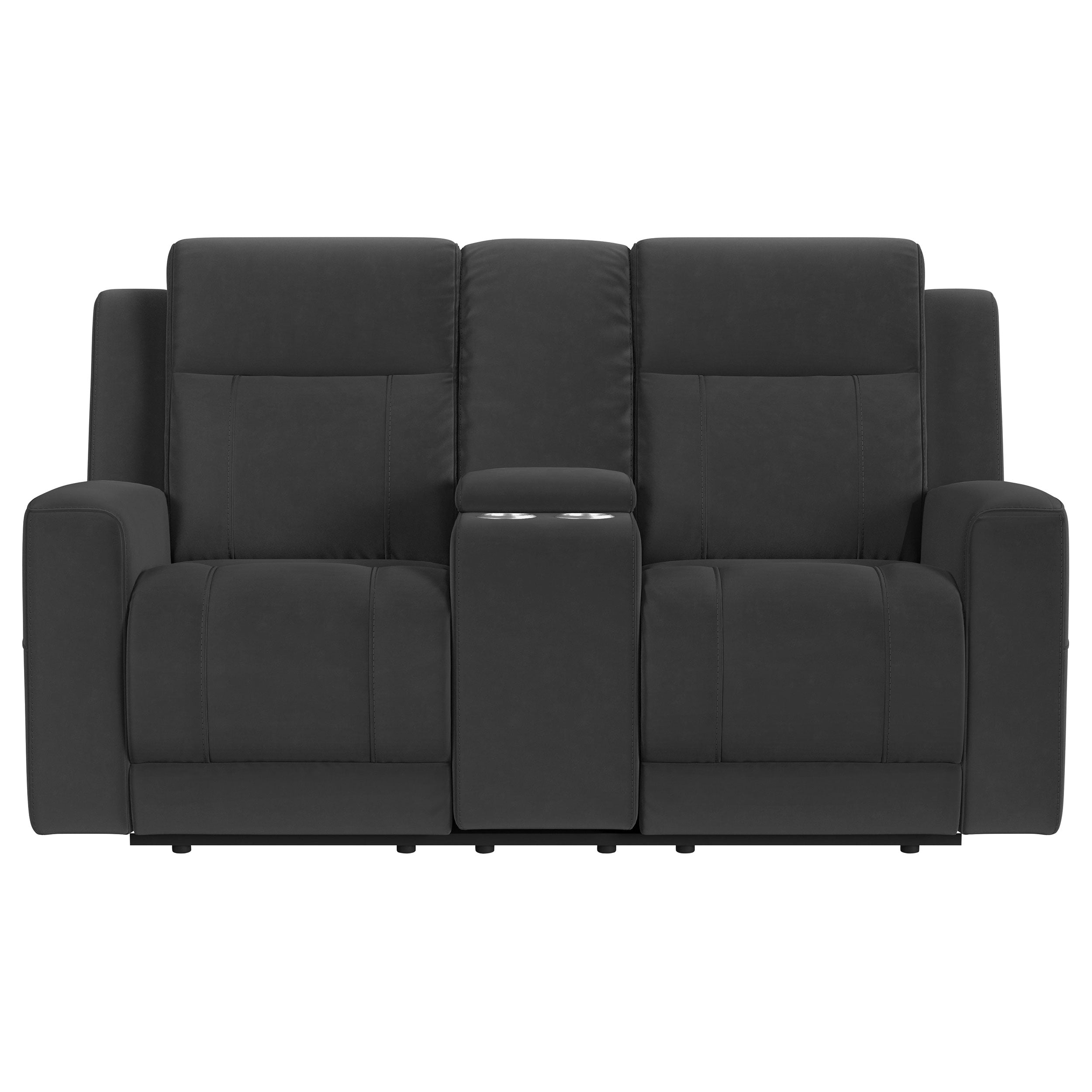 Brentwood Upholstered Motion Reclining Loveseat Taupe