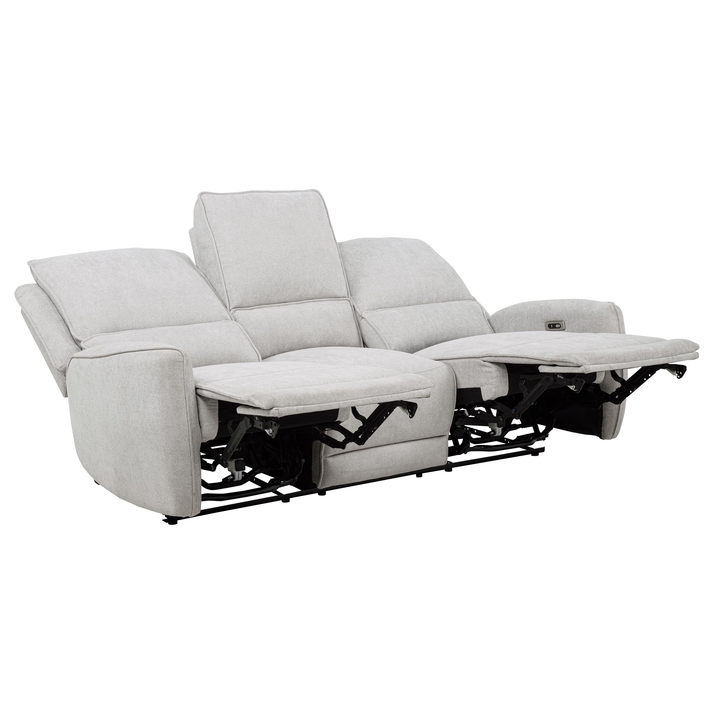 Sylmar Chenille Power Reclining Sofa Set Dove Grey