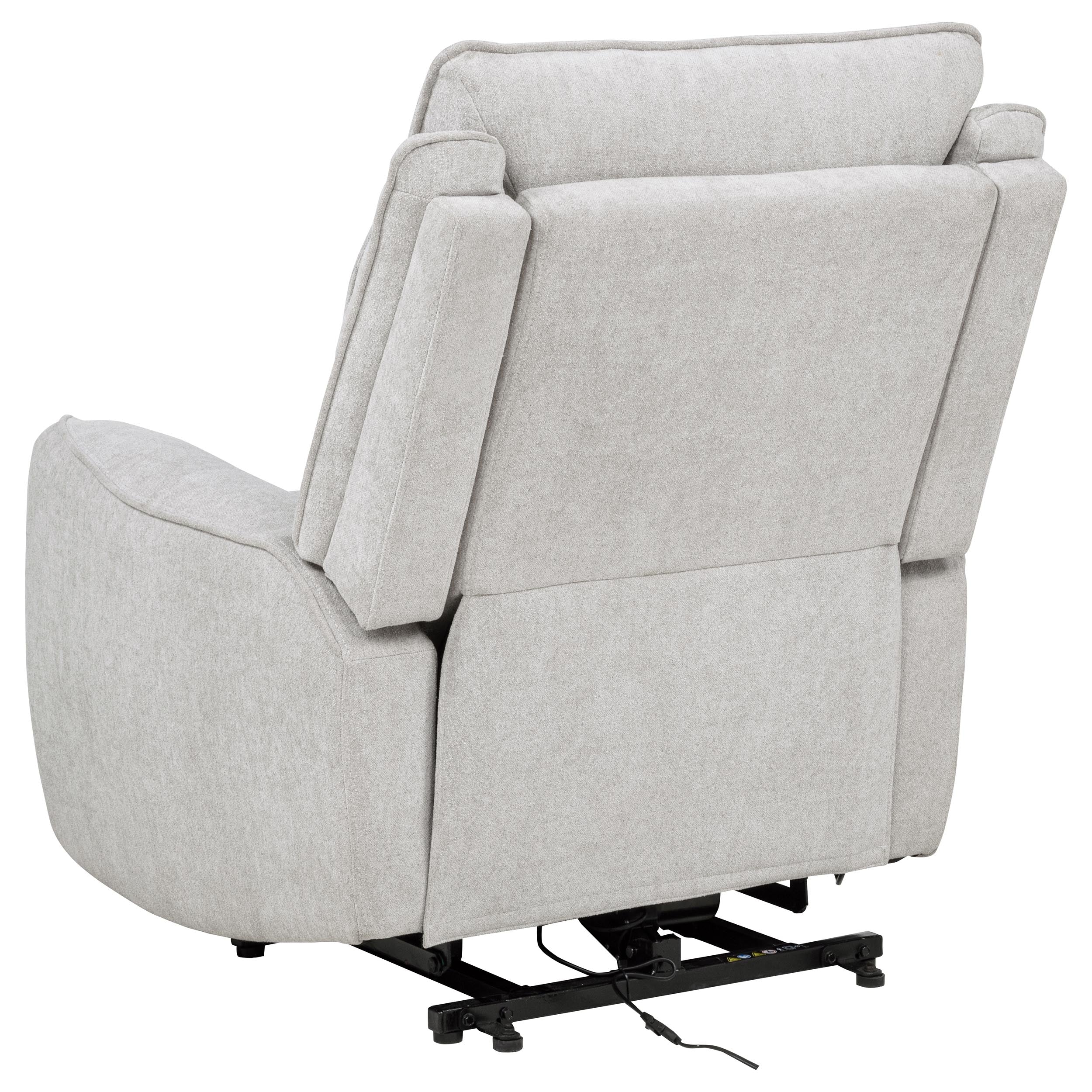 Sylmar Chenille Upholstered Dual Power Lift Recliner Grey