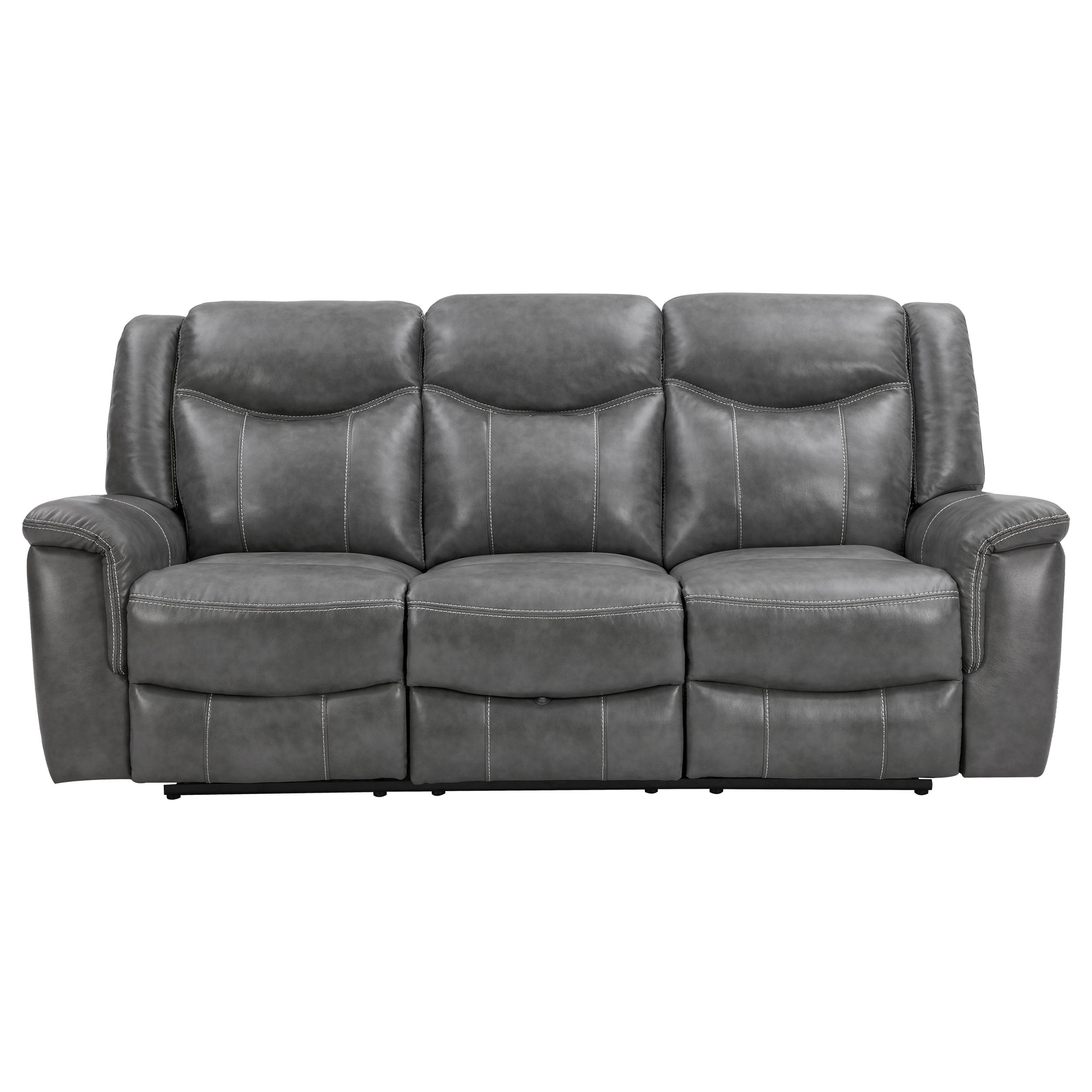 Conrad  Upholstered Padded Arm Motion Sofa Set Grey