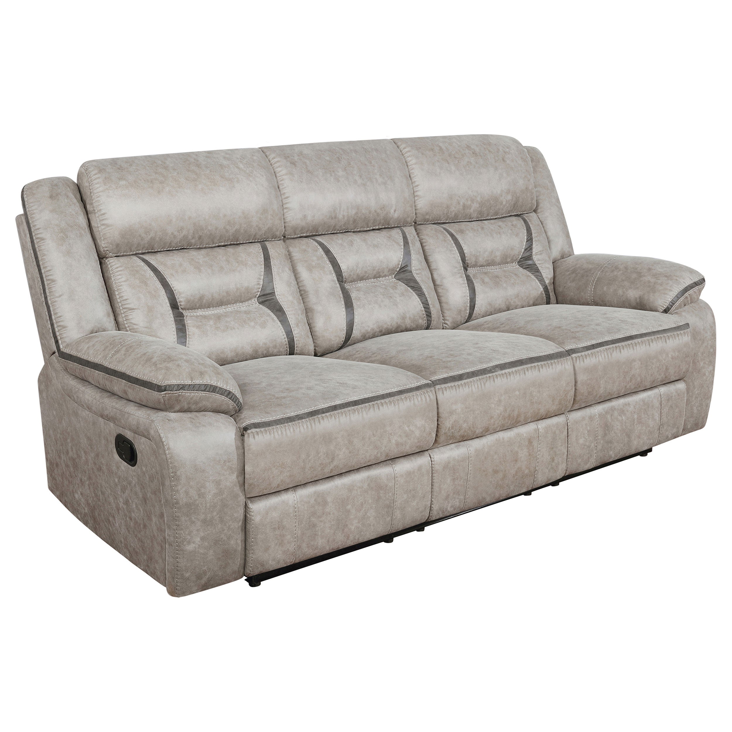 Greer  Upholstered Reclining Sofa Set Brown