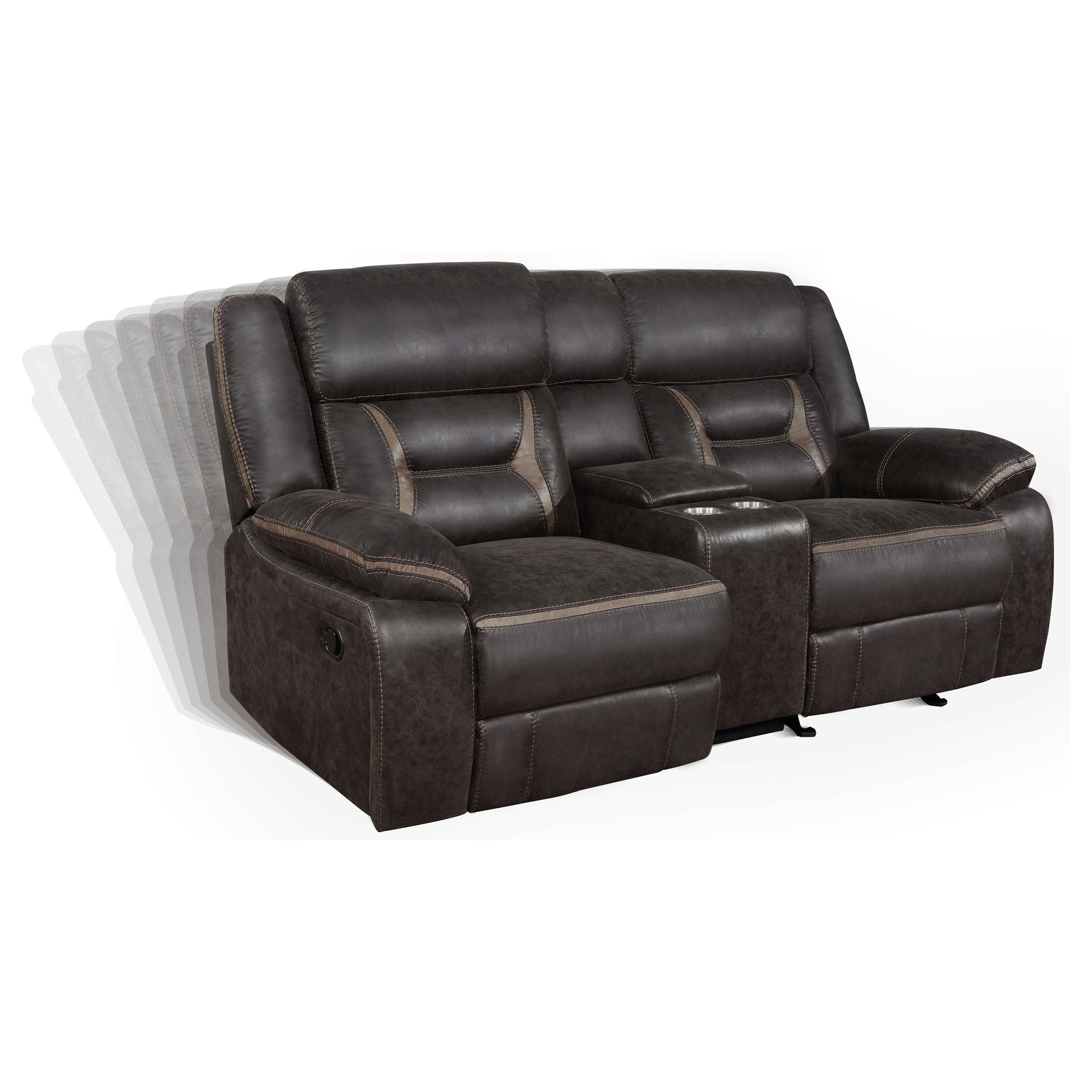 Greer  Upholstered Reclining Sofa Set Brown