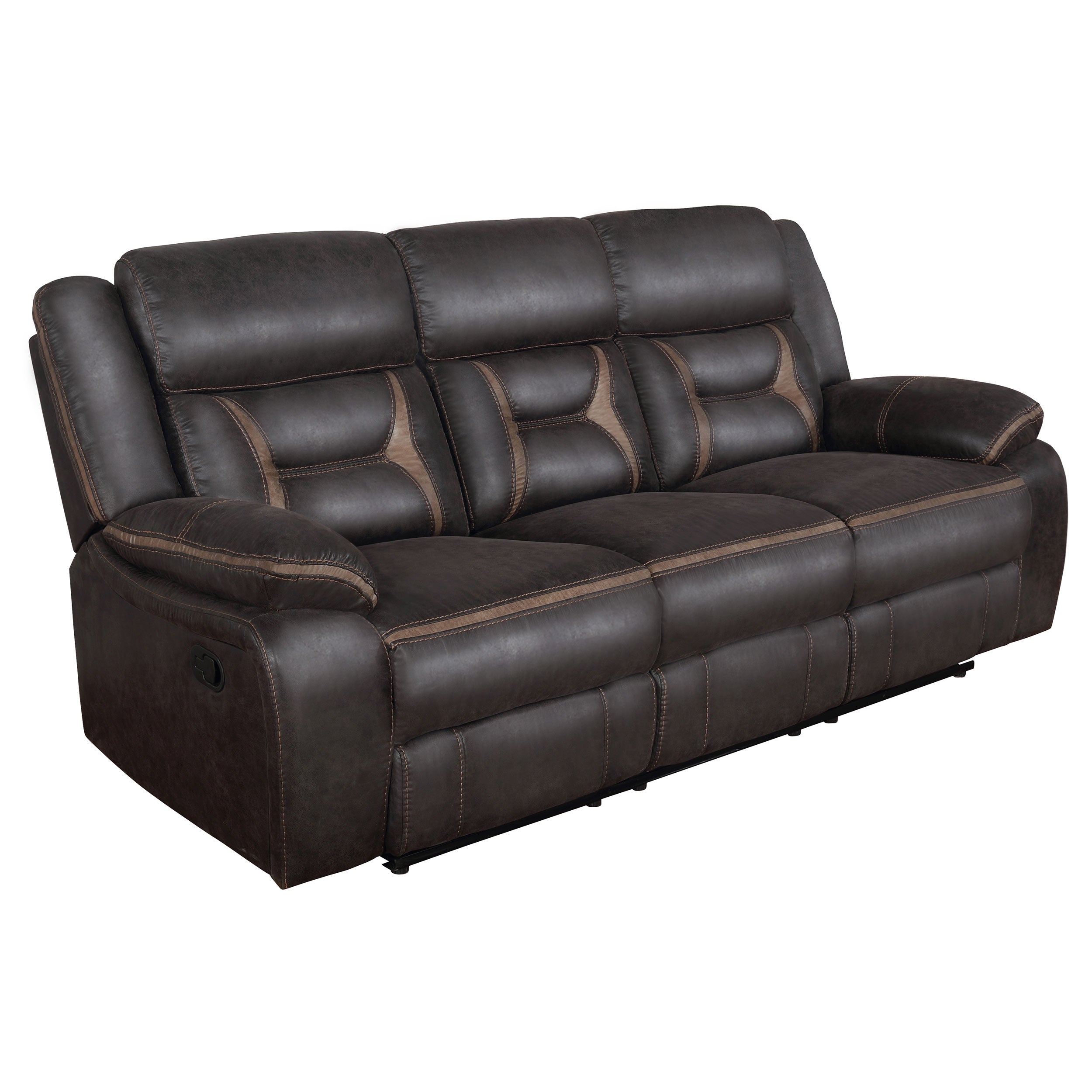 Greer  Upholstered Reclining Sofa Set Brown