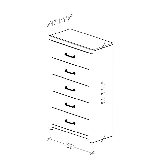 5-Drawer Chest of Drawers